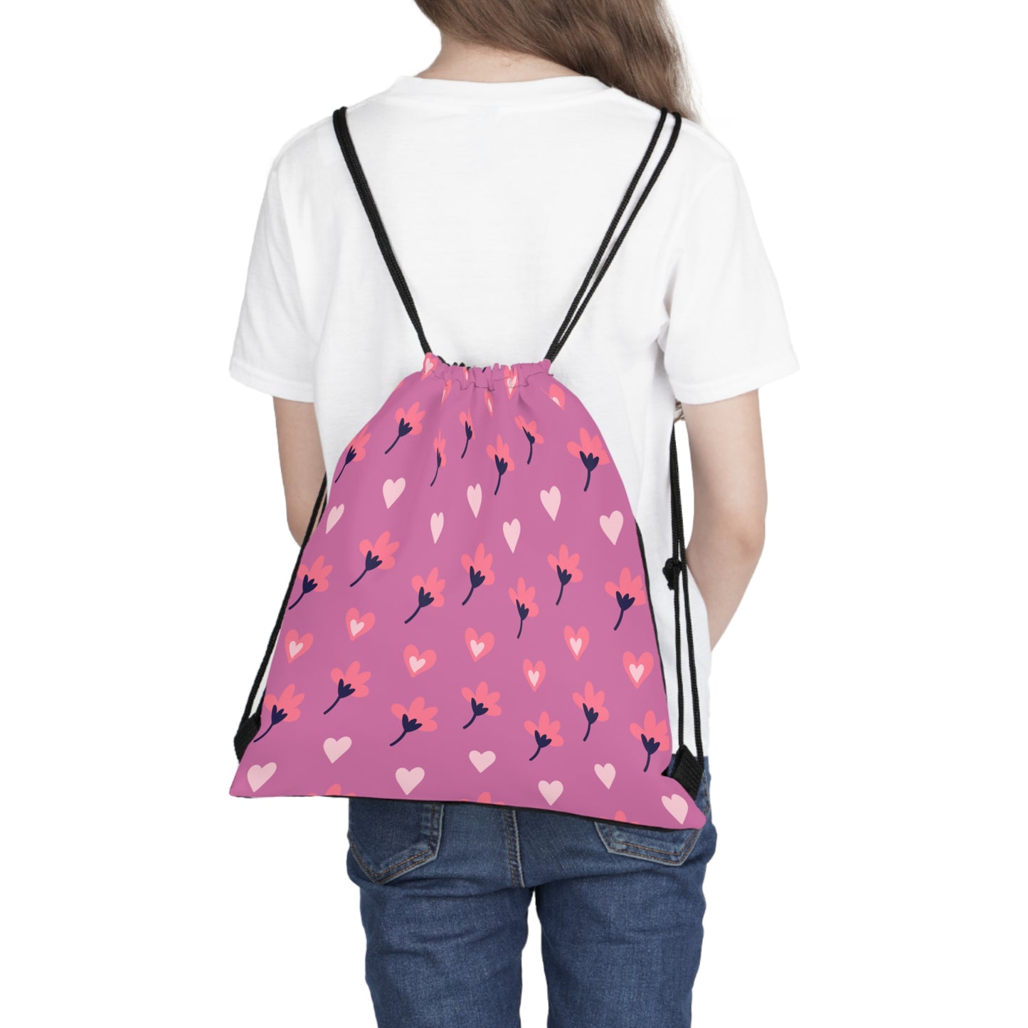 Happy Valentines Day Drawstring Bag