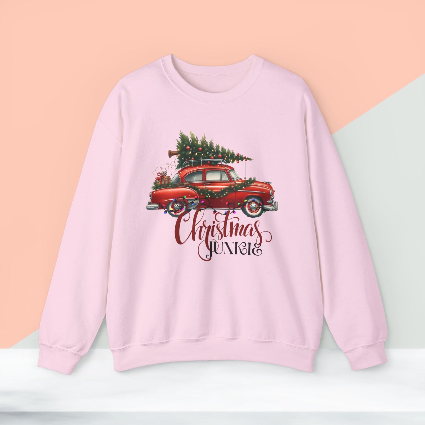 Christmas Junkie Christmas Sweatshirt - Unisex Heavy Blend, Merry Christmas, Festive, Christmas Gift, Crewneck, merry Christmas Sweatshirt, Christmas Sweatshirt Christmas Gift, Festive Sweatshirt.