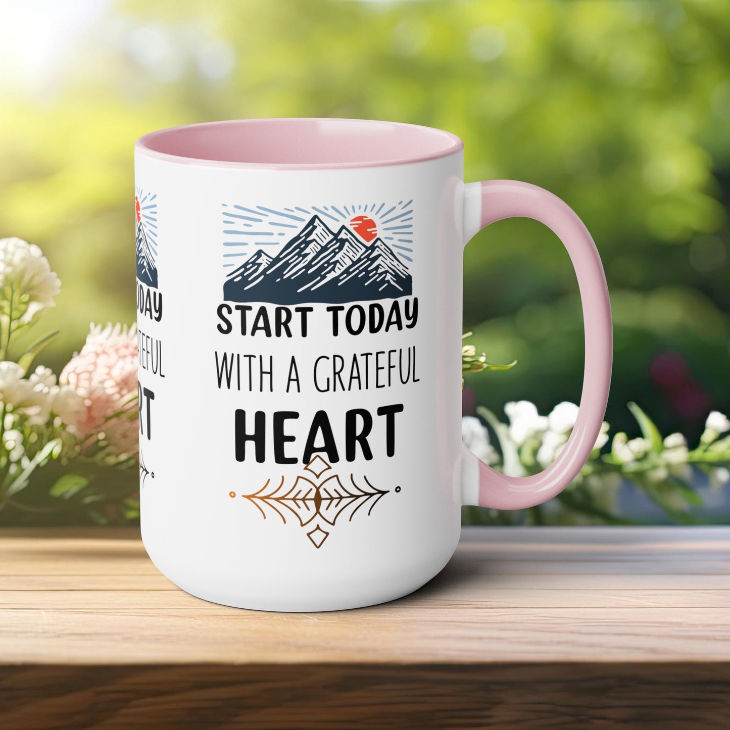 Start Today With A Grateful Heart Yoga coffee Mug, Yoga lovers Coffee mug, Yoga Instructor Gift, Gift For Yoga lover, Gift For Yogi.