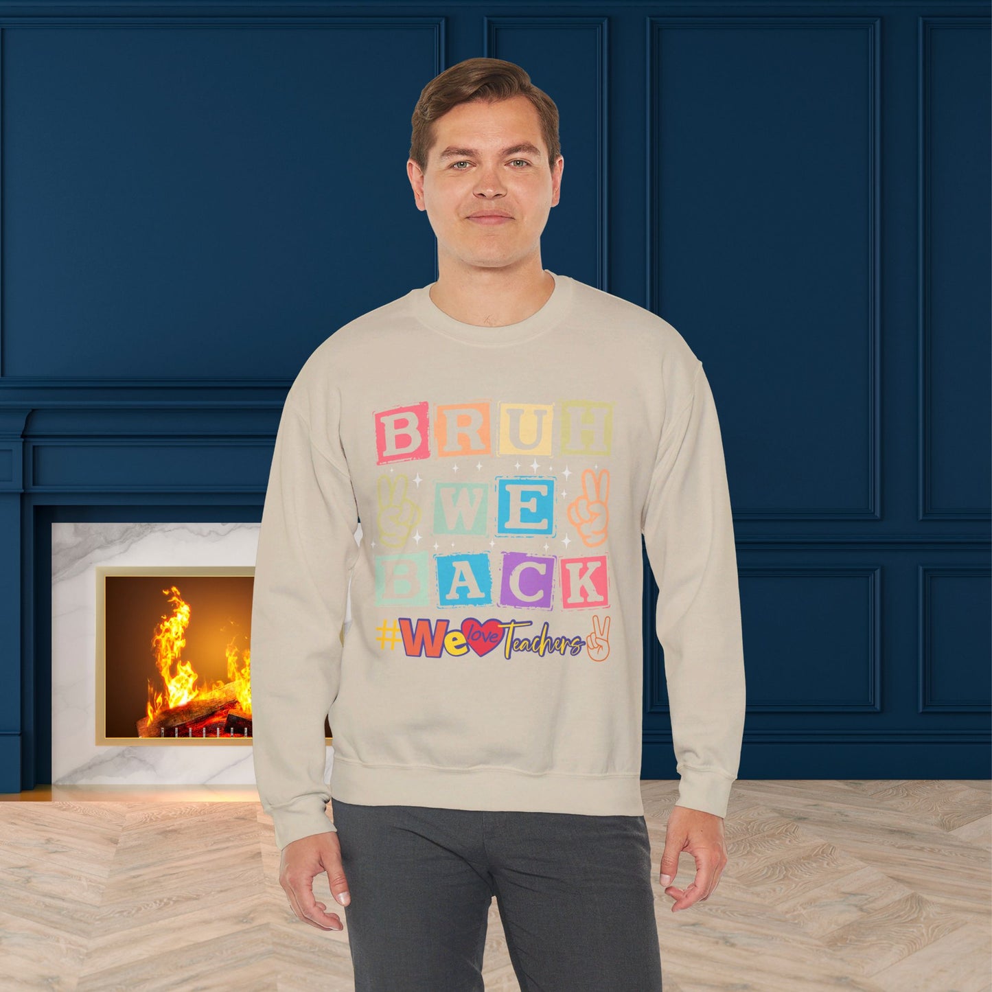 Back To school unisex heavy blend crewneck sweatshirt, We Love Teachers Sweatshirt,Teacher Back To school Sweatshirt. First Day Vibes Sweatshirt.