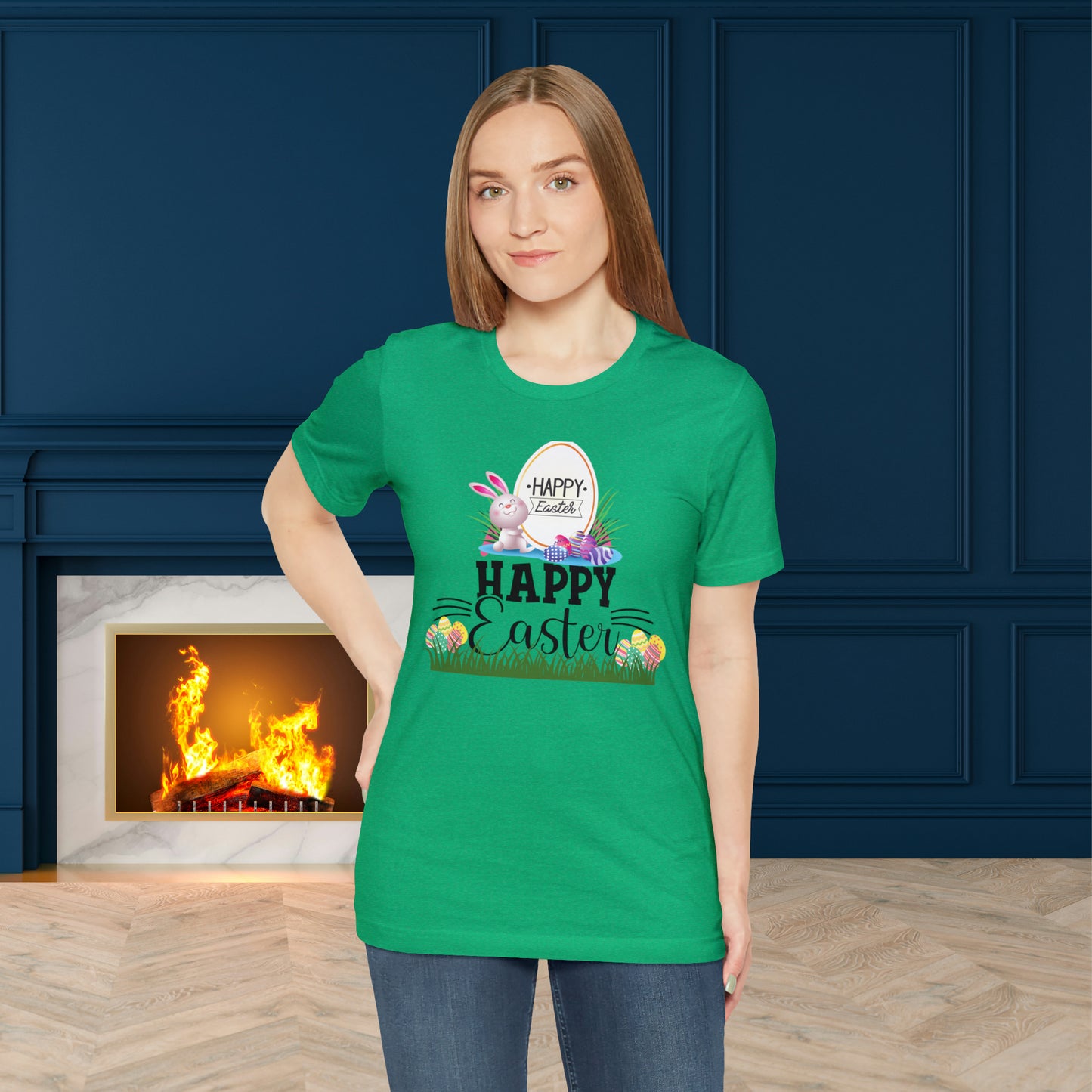Happy Easter Unisex Jersey Short Sleeve Tee