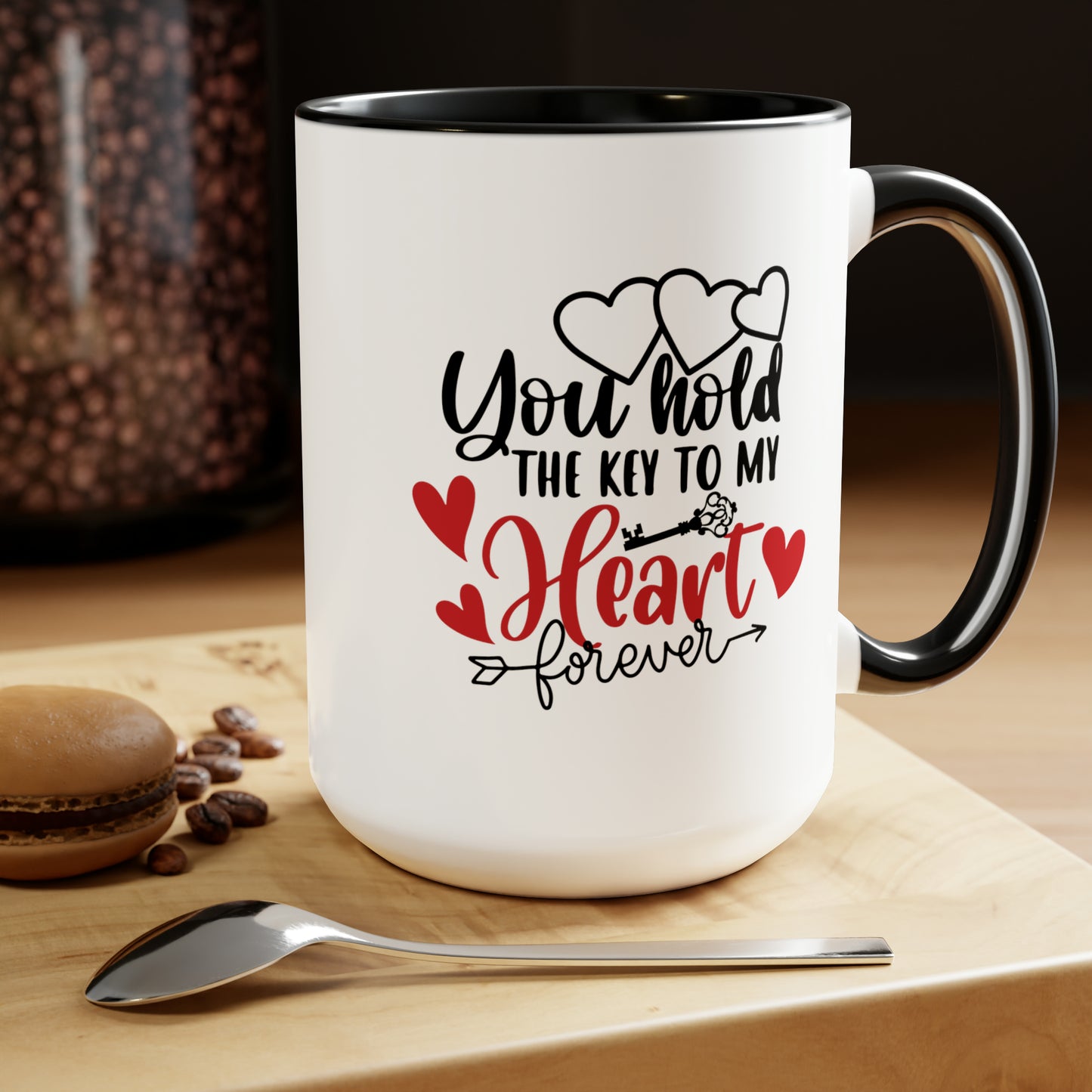 Happy valentines day Two-Tone Coffee Mugs, 15oz