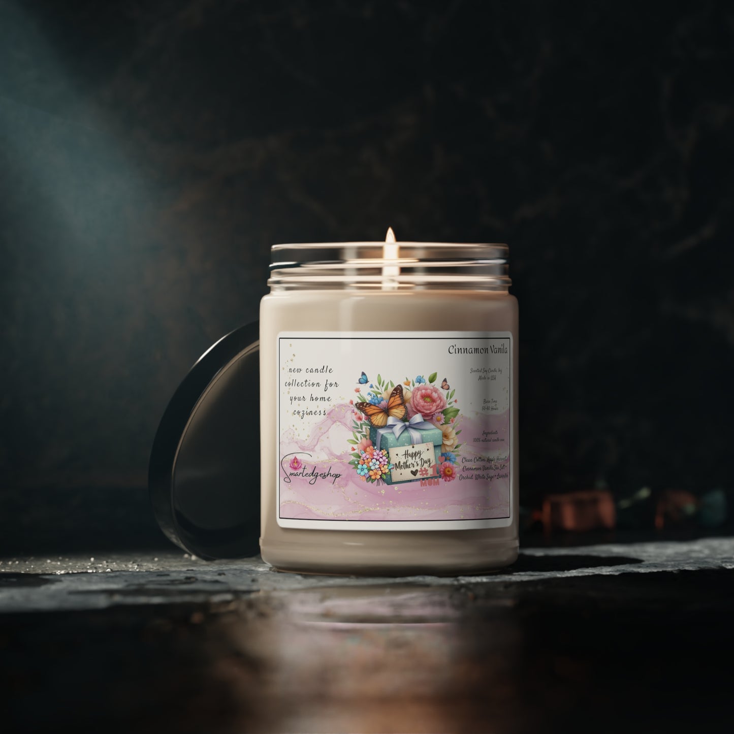 Happy Mother's Day Scented Soy Candle, 9oz, Gift for mom.