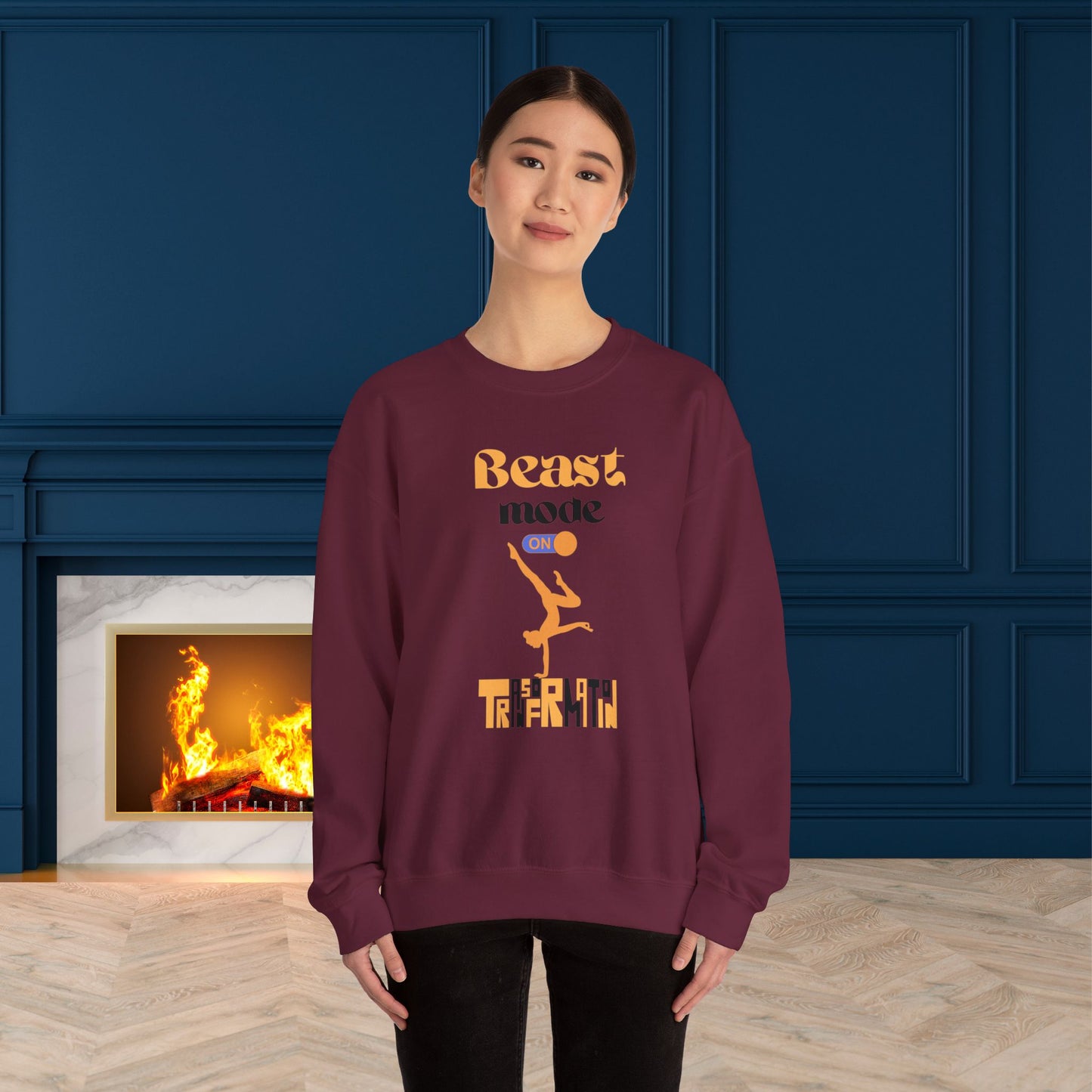 Beast Mode On Yoga unisex heavy blend crewneck sweatshirt,Yoga workout Sweatshirt,Yoga lovers Sweatshirt, Yoga Instructor Gift, Gym Sweatshirt, Gift For Yoga lovers, Gift For Yogi.