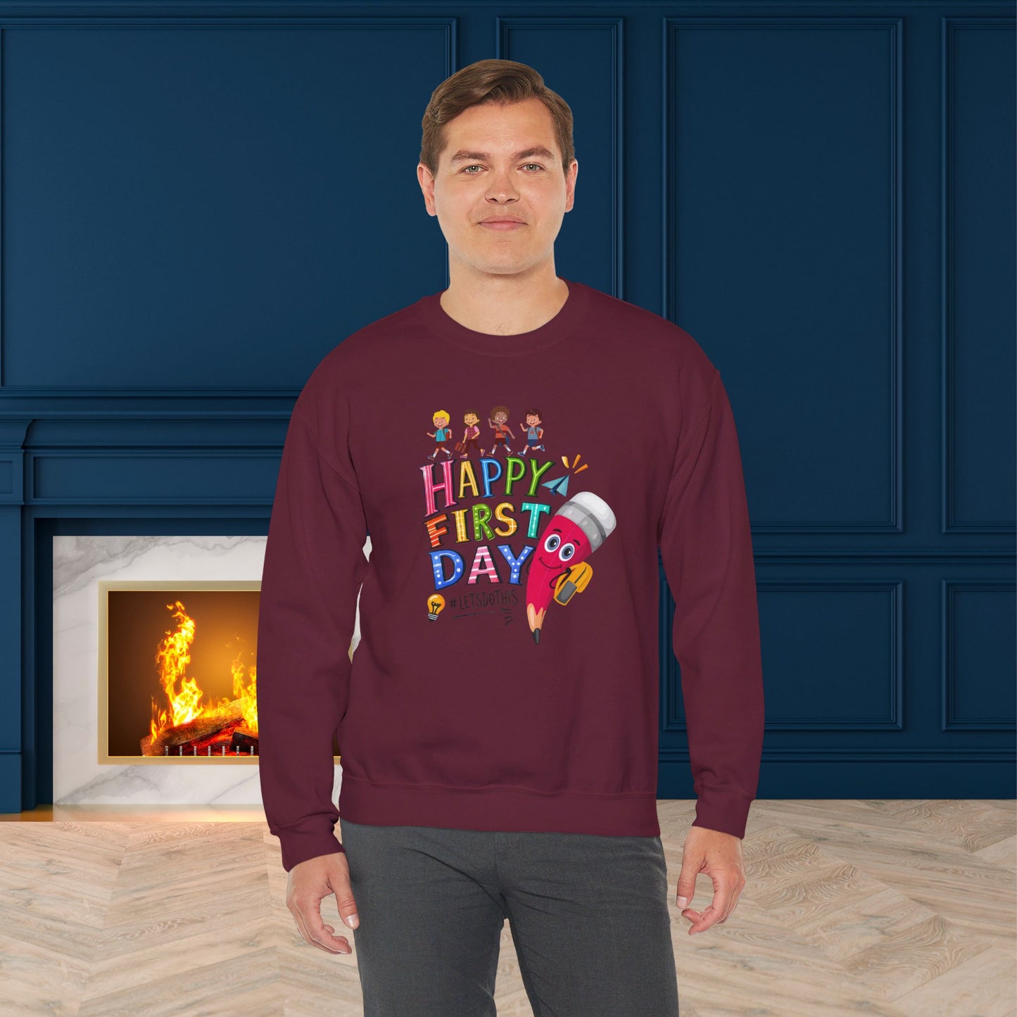 We Love Teachers Sweatshirt, Back To school unisex heavy blend crewneck sweatshirt, Teacher Back To school Sweatshirt. First Day Vibes Sweatshirt.