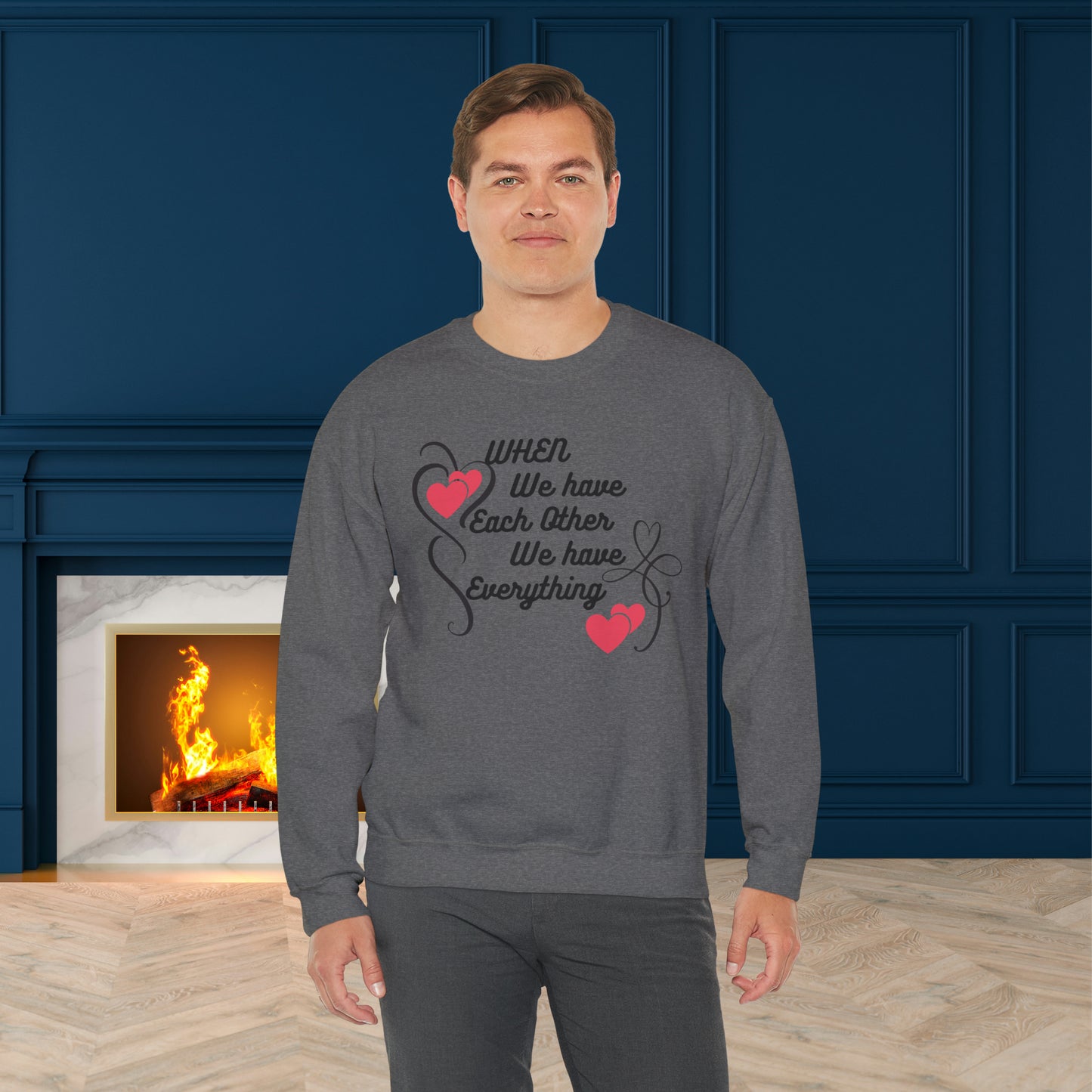 Happy valentines day Unisex Heavy Blend™ Crewneck Sweatshirt