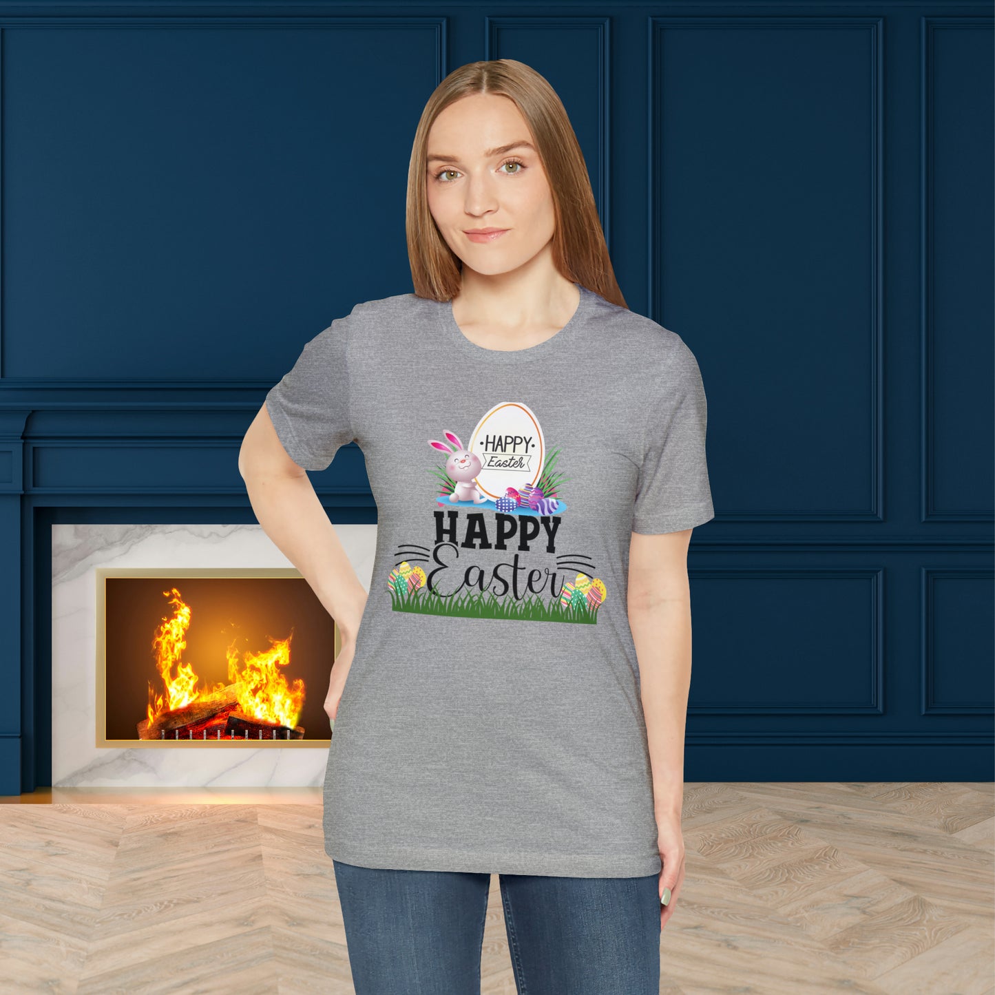 Happy Easter Unisex Jersey Short Sleeve Tee