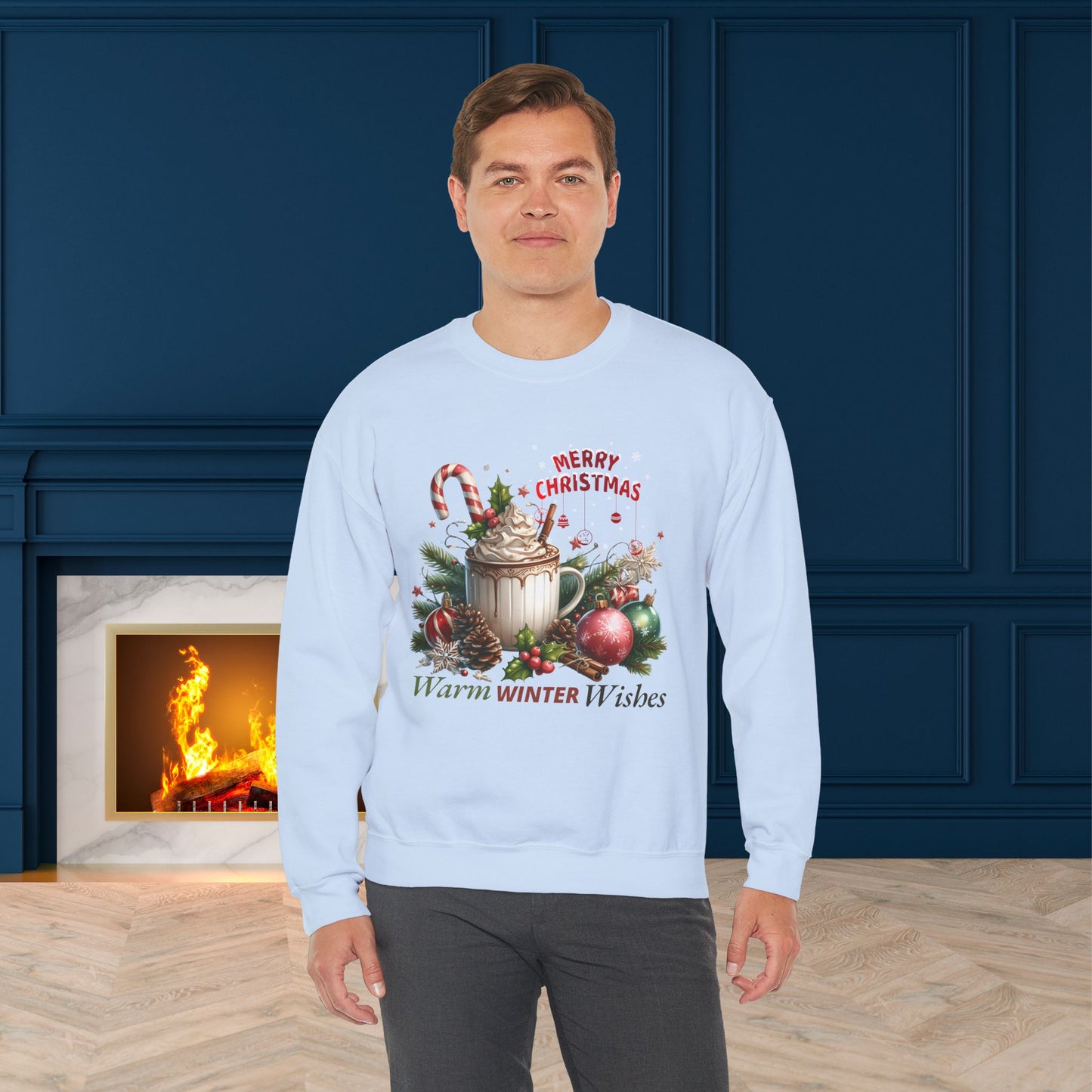 Warm Winter Wishes Christmas Sweatshirt - Unisex Heavy Blend, Merry Christmas, Festive, Christmas Gift, Crewneck, merry Christmas Sweatshirt, Christmas Sweatshirt Christmas Gift, Festive Sweatshirt.