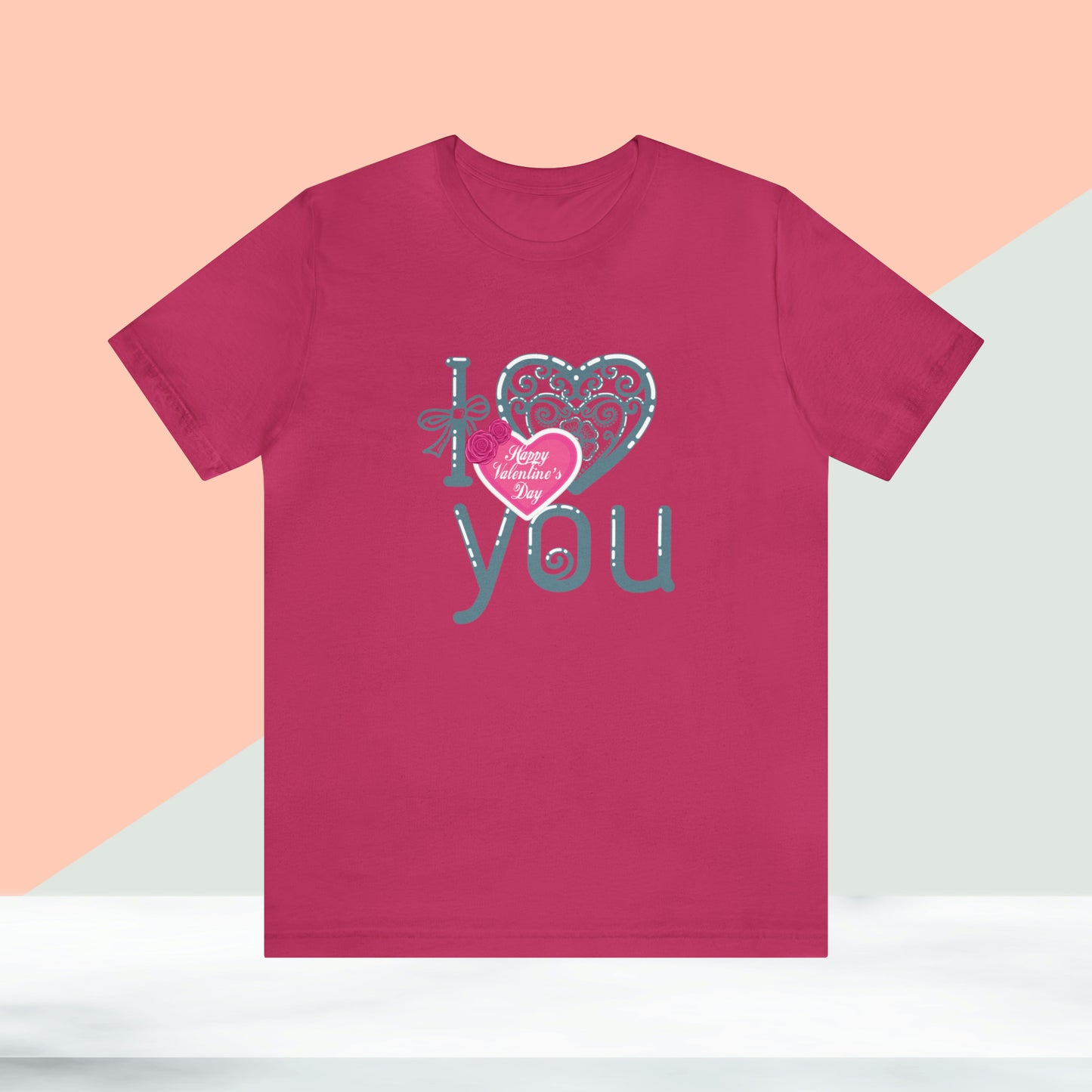 Happy valentines day Unisex Jersey Short Sleeve Tee