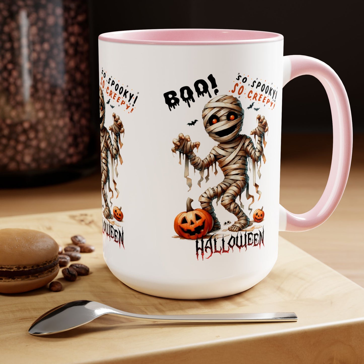 So Spooky So Creepy Halloween Coffee Mug, Let's Go Halloween Coffee Mug, Trick or Treat Halloween Coffee Mug, Cute Skeleton Coffee Mug, Spooky Season Halloween Coffee Mug.