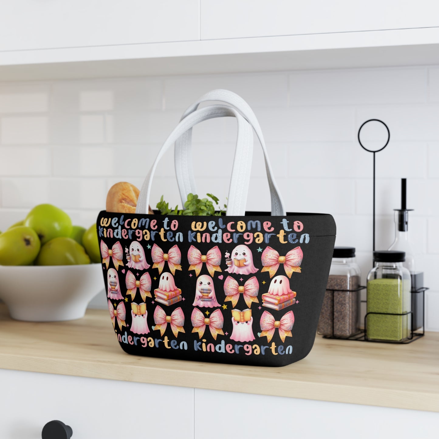 Welcome To Kindergarten Lunch Bag, Back To School Lunch Bag, Back to Learning Lunch Bag, First Day Vibes Lunch Bag.