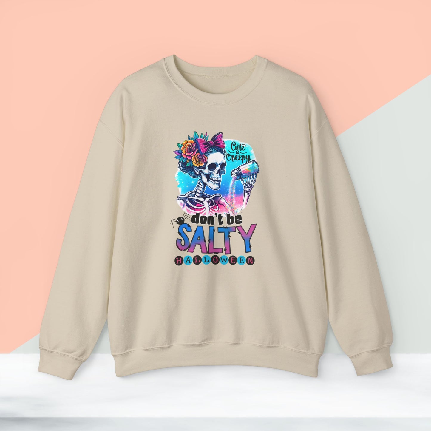 Don't Be salty Halloween Sweatshirt, Happy Halloween Sweatshirt - Unisex Heavy Blend Crewneck, Halloween Sweatshirt, Cute Spooky Ghost sweatshirt.