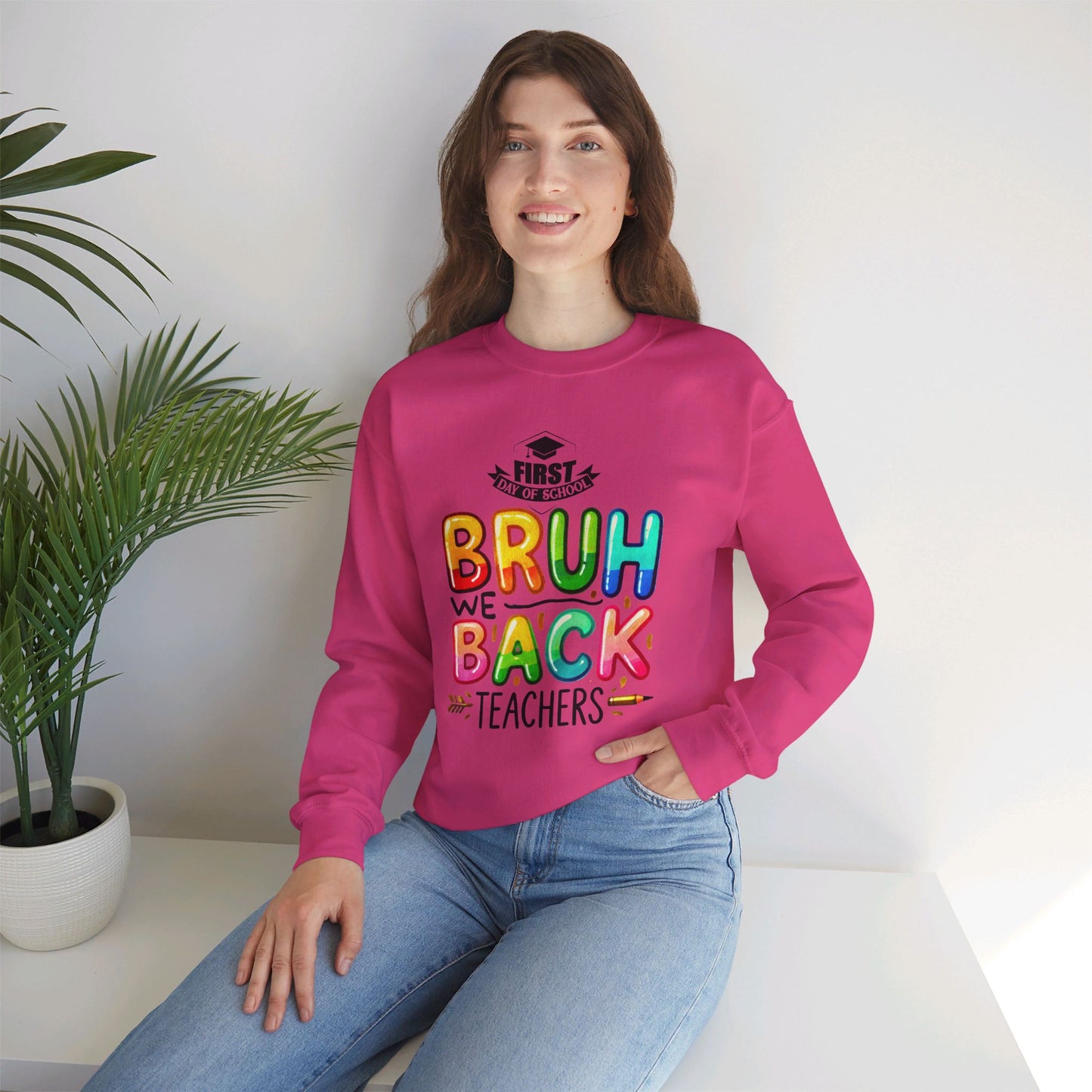 We Love Teachers Sweatshirt, Back To school unisex heavy blend crewneck sweatshirt, Teacher Back To school Sweatshirt. First Day Vibes Sweatshirt.