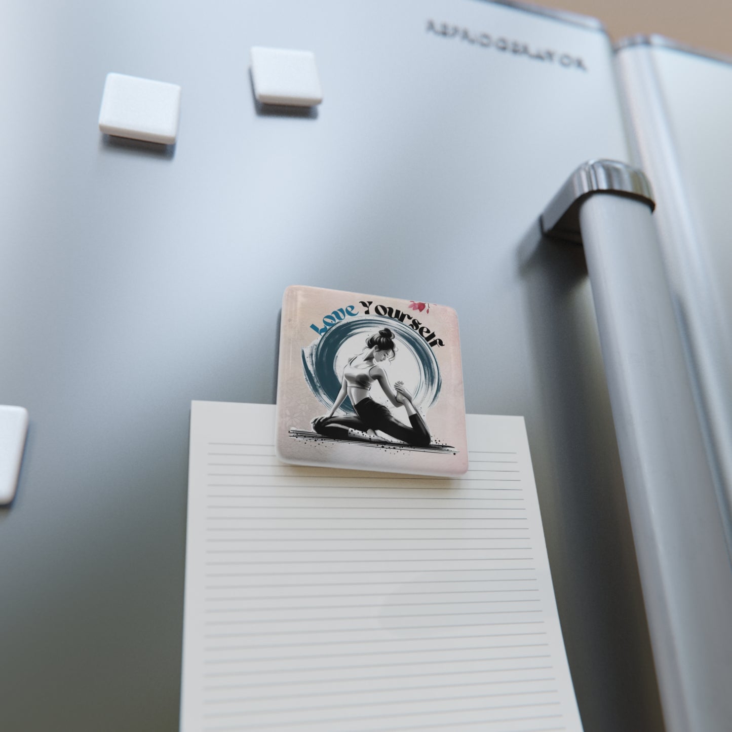 Love Yourself Yoga Porcelain Magnet, Square, Cute Porcelain Magnet, Mindful Gift, Yoga lovers Porcelain Magnet, Yoga Instructor Gift, Gift For Yoga lovers, Gift For Yogi.