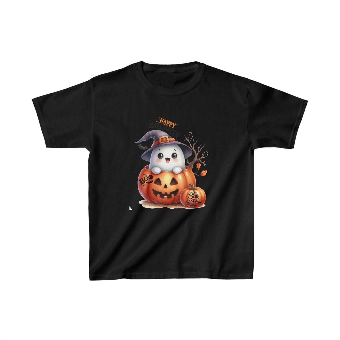 Happy Halloween Kids Shirt, Spooky Halloween Kids Heavy Cotton™ Tee, Spooky Season Kids Shirt, Spooky Vibes Shirt, Trick Or Treat Cotton T-Shirt.