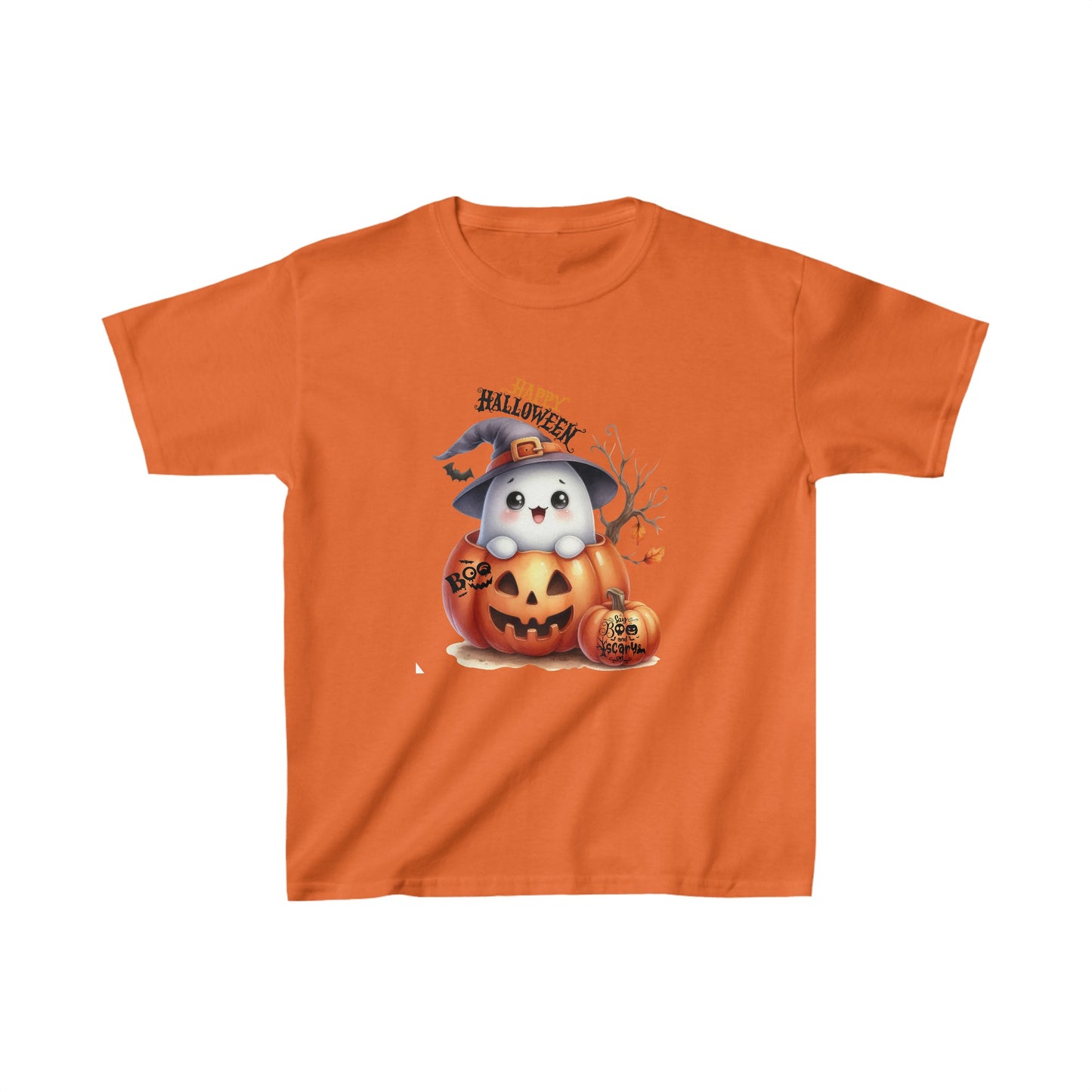 Happy Halloween Kids Shirt, Spooky Halloween Kids Heavy Cotton™ Tee, Spooky Season Kids Shirt, Spooky Vibes Shirt, Trick Or Treat Cotton T-Shirt.