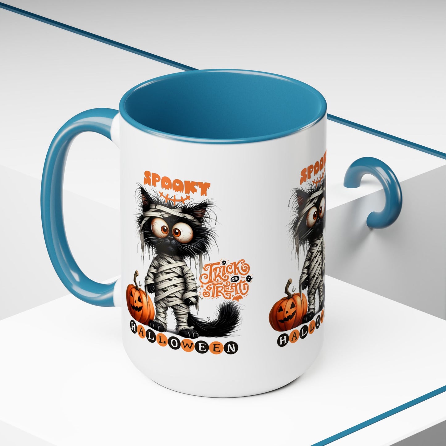 Spooky Halloween Coffee Mug, Let's Go Halloween Coffee Mug, Trick or Treat Halloween Coffee Mug, Cute Ghost Coffee Mug, Spooky Season Halloween Coffee Mug.