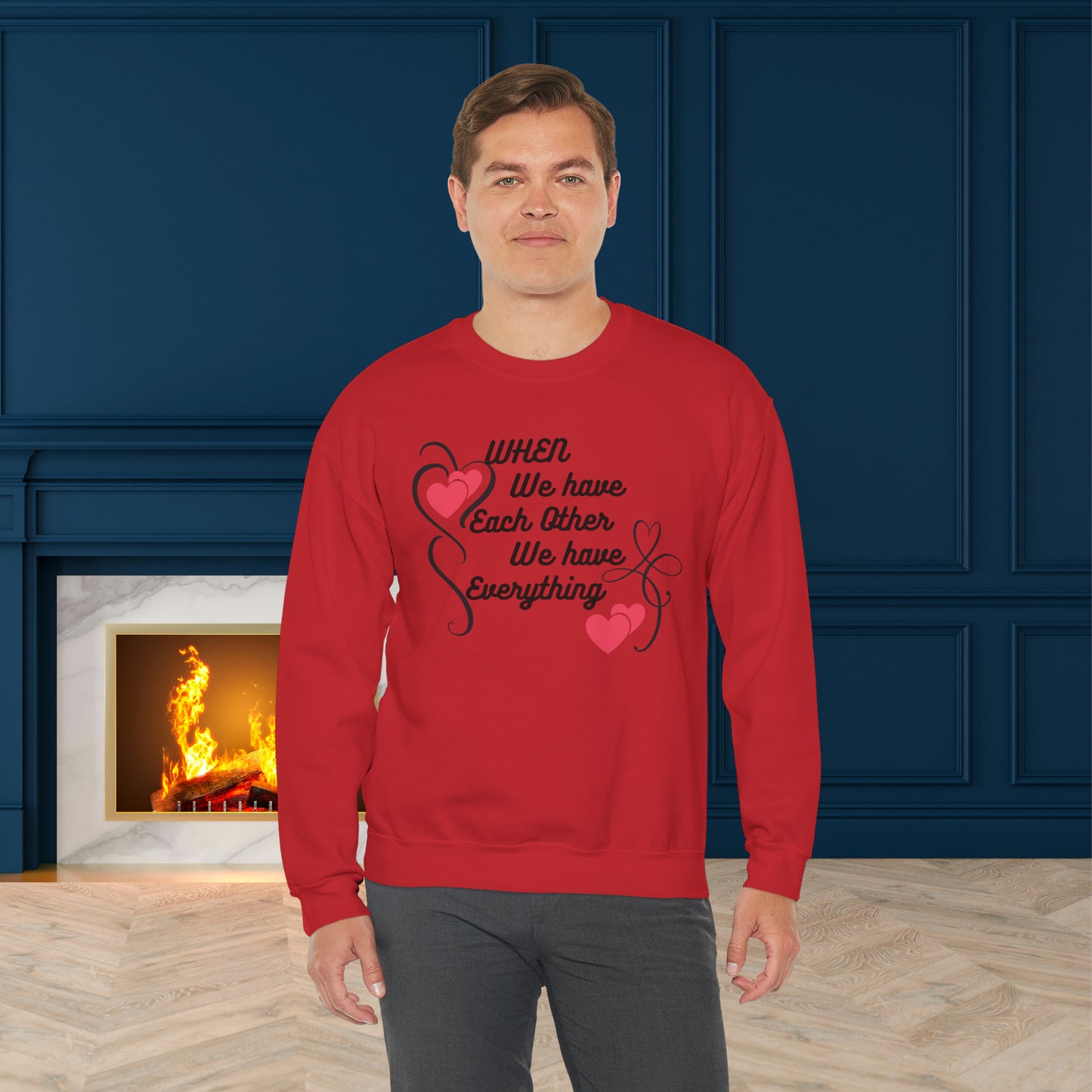 Happy valentines day Unisex Heavy Blend™ Crewneck Sweatshirt