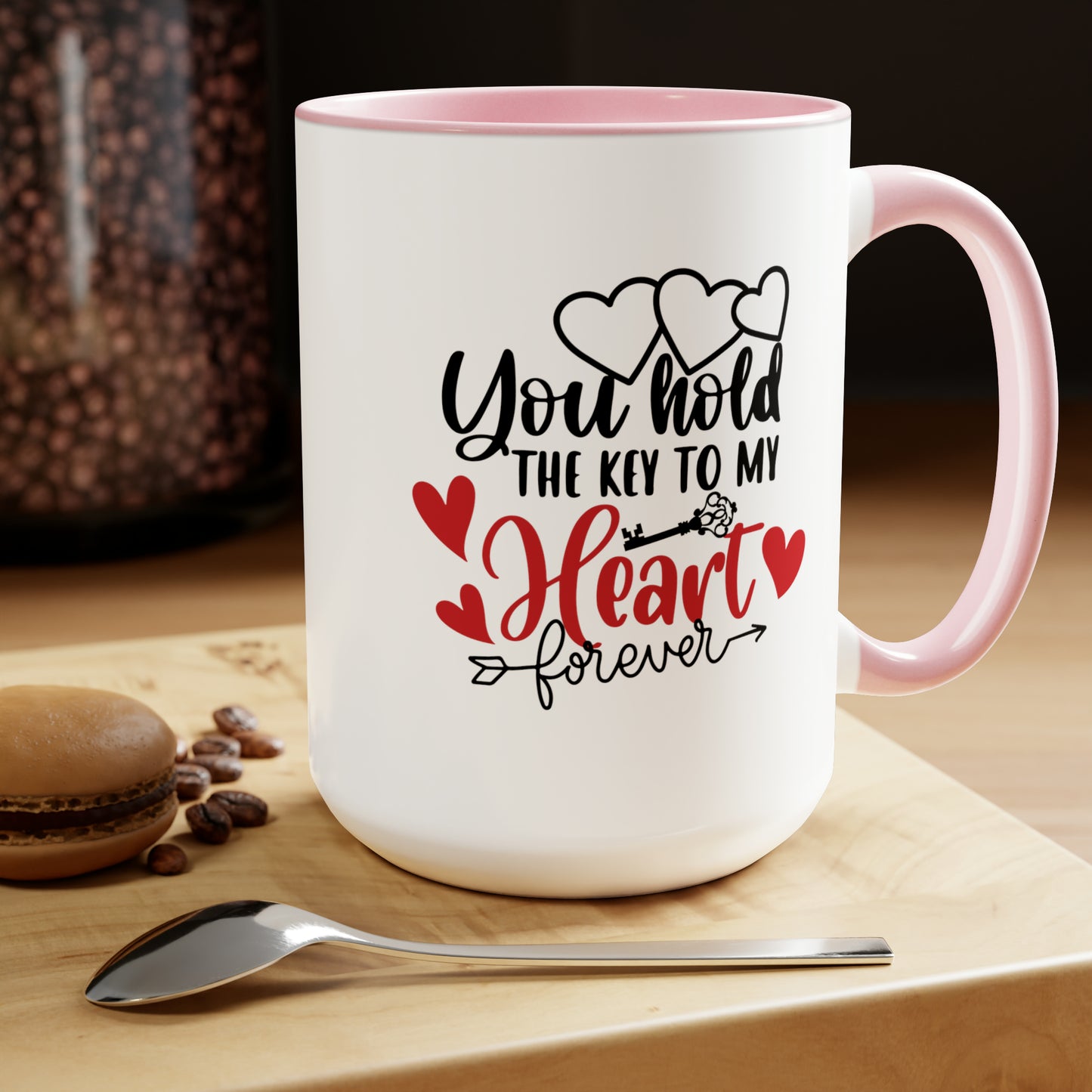 Happy valentines day Two-Tone Coffee Mugs, 15oz
