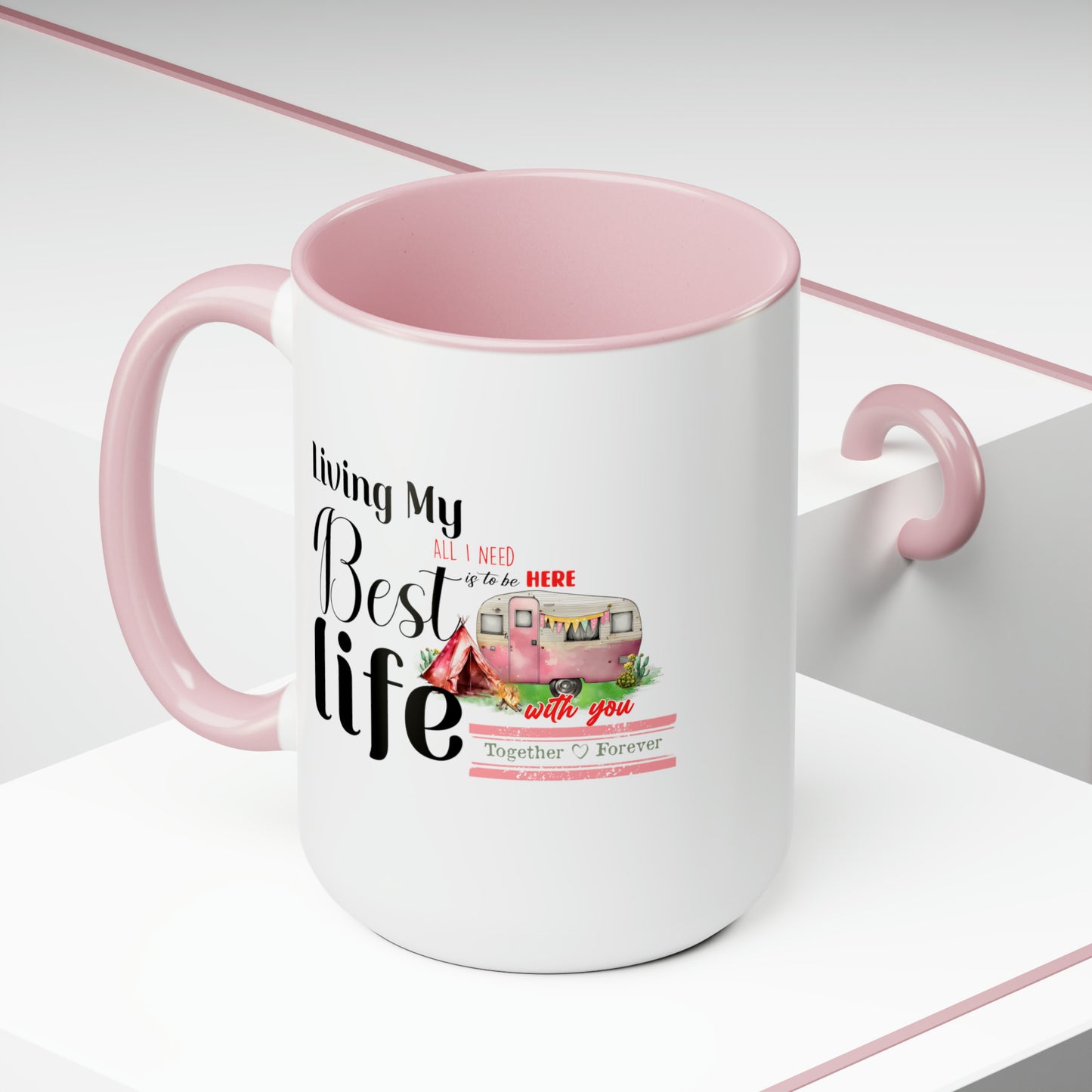 Happy valentines day Two-Tone Coffee Mugs, 15oz