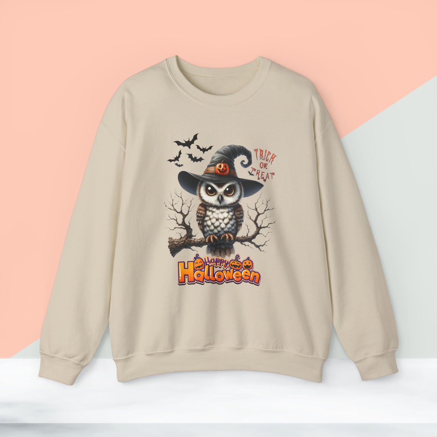Happy Halloween Sweatshirt, Happy Halloween Sweatshirt - Unisex Heavy Blend Crewneck, Halloween Sweatshirt, Cute Spooky Ghost sweatshirt.