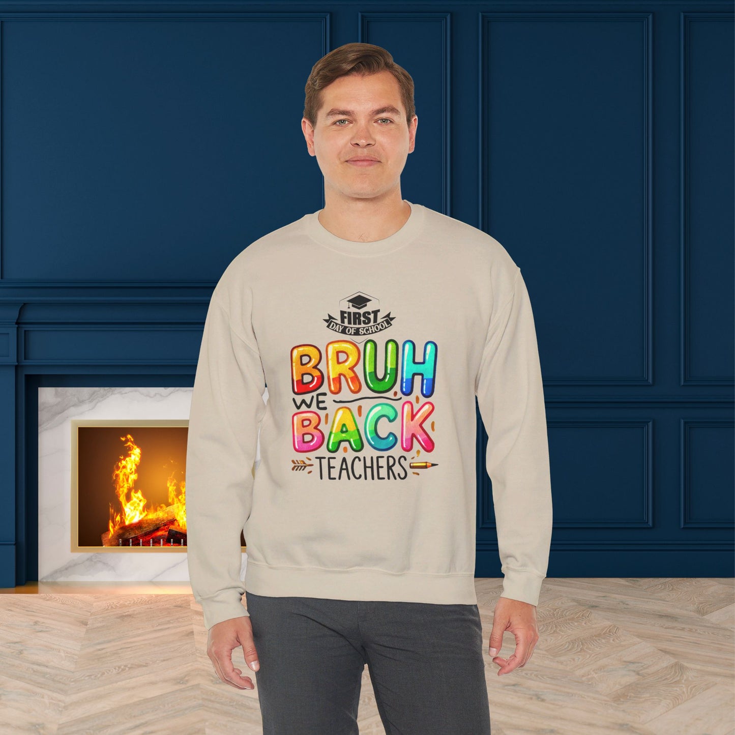 We Love Teachers Sweatshirt, Back To school unisex heavy blend crewneck sweatshirt, Teacher Back To school Sweatshirt. First Day Vibes Sweatshirt.