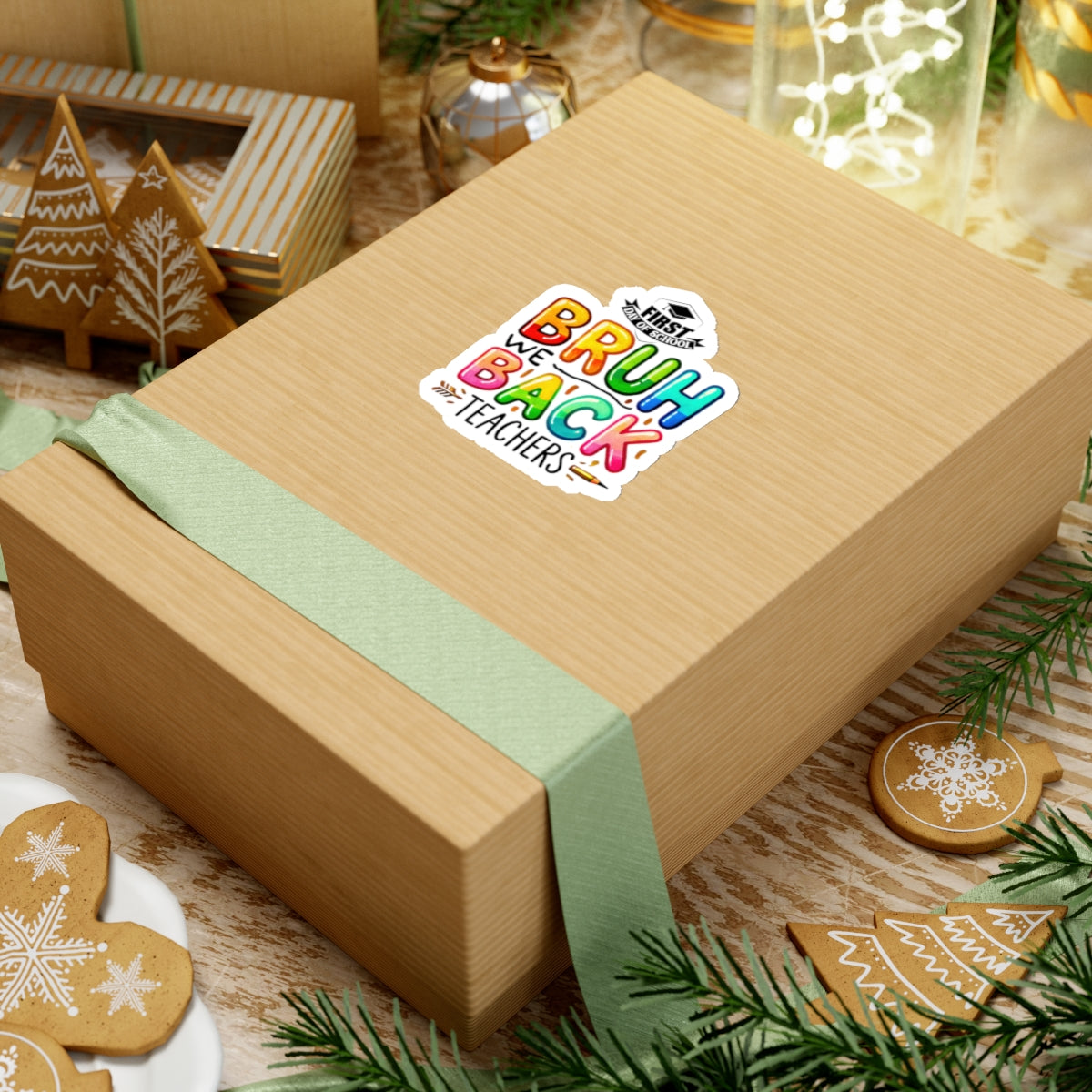 Bruh We Back Teachers Back To School Kiss-Cut Stickers, First Grade Squad Kiss-Cut Stickers, Gift for First graders, Ready for School, Back to Learning.