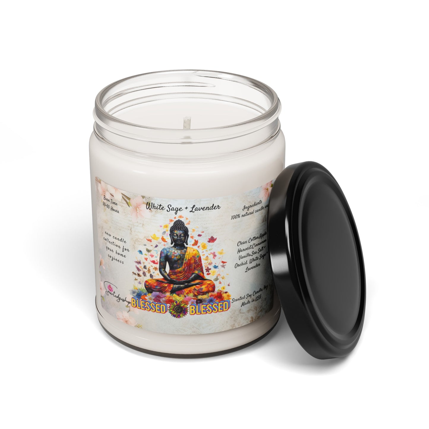 Blessed Yoga Scented Soy Candle, 9oz,Yoga , CuteCandle, Mindful Gift, Yoga lovers candle, Yoga Instructor Gift, Gift For Yoga lovers, Gift For Yogi.