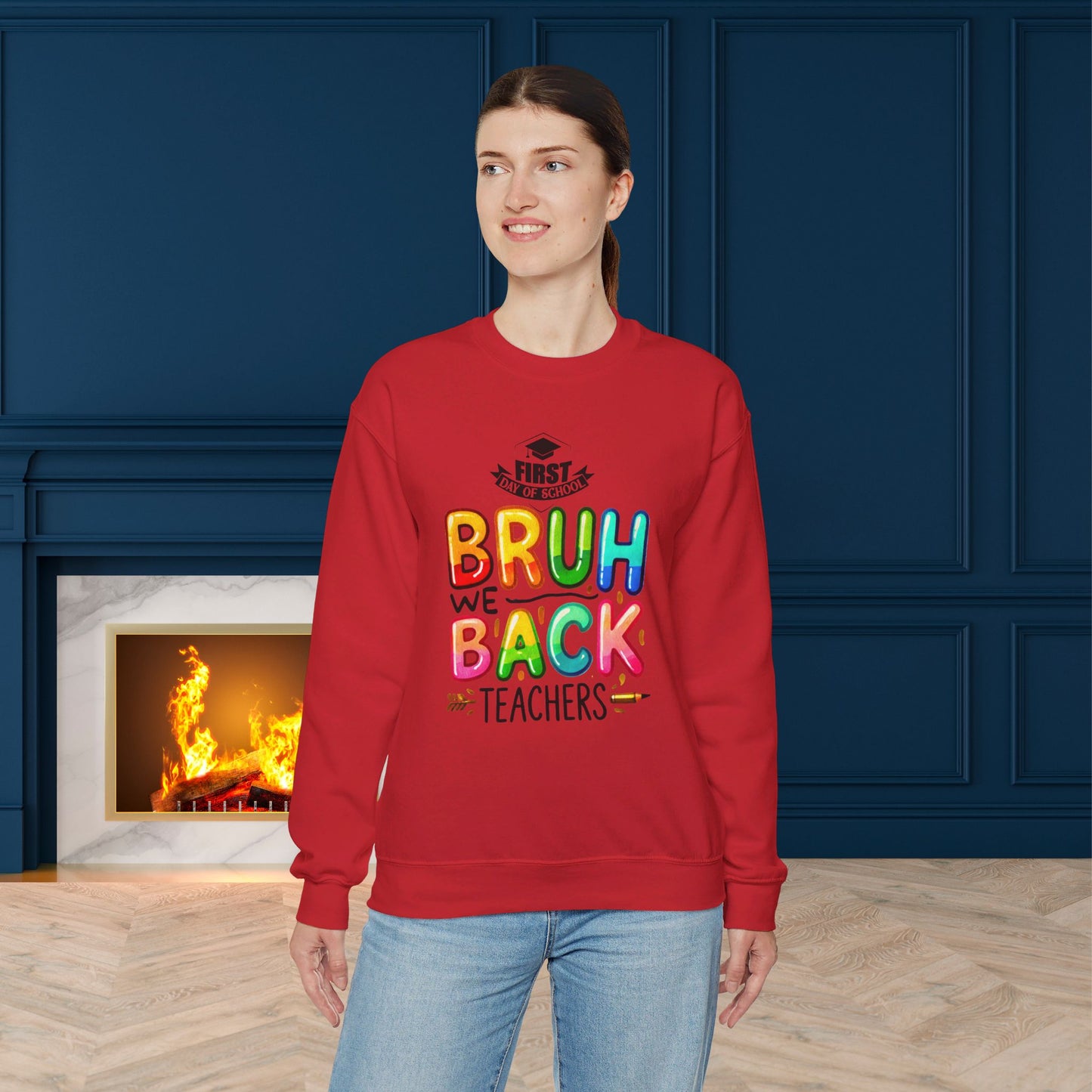 We Love Teachers Sweatshirt, Back To school unisex heavy blend crewneck sweatshirt, Teacher Back To school Sweatshirt. First Day Vibes Sweatshirt.