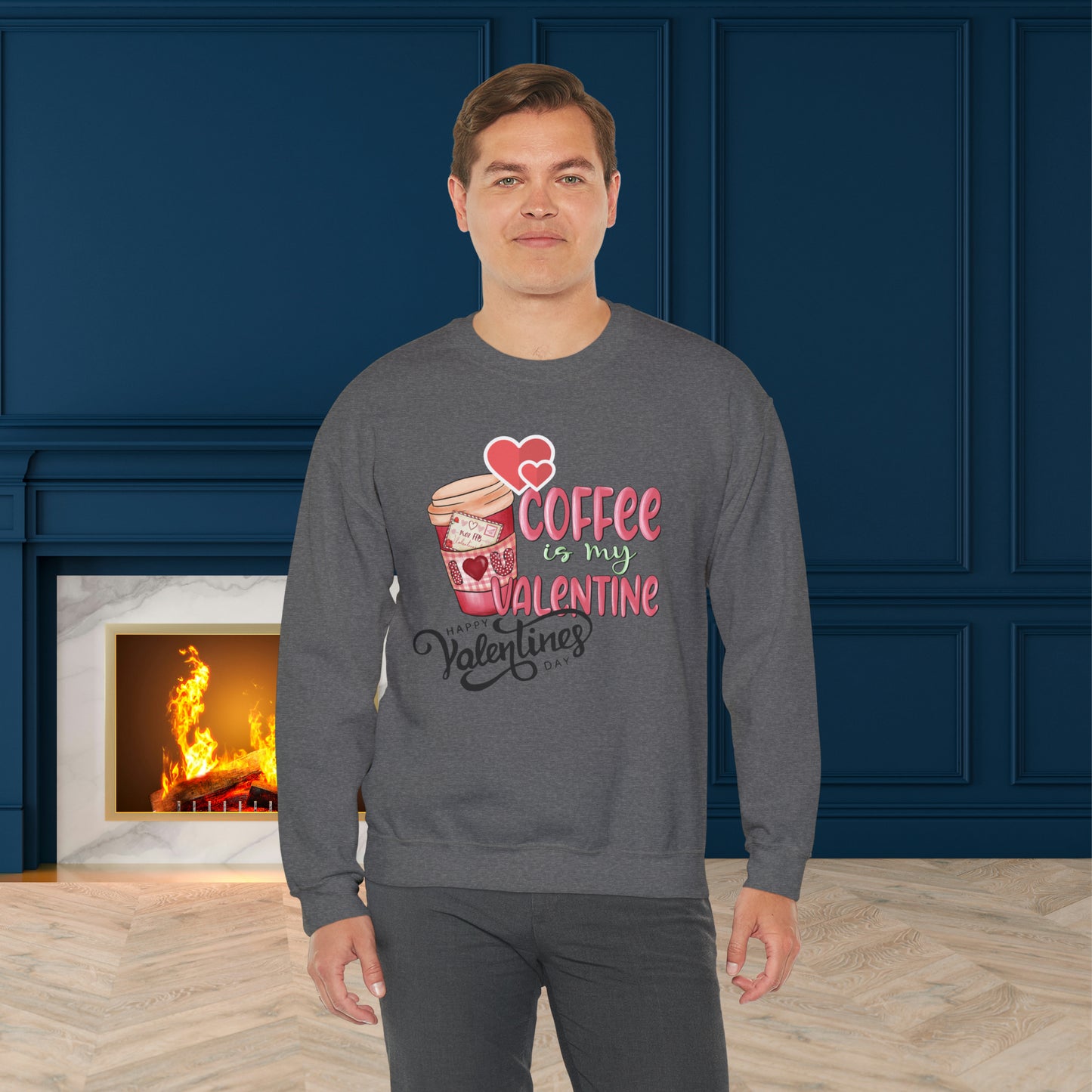 Happy valentines day Unisex Heavy Blend™ Crewneck Sweatshirt