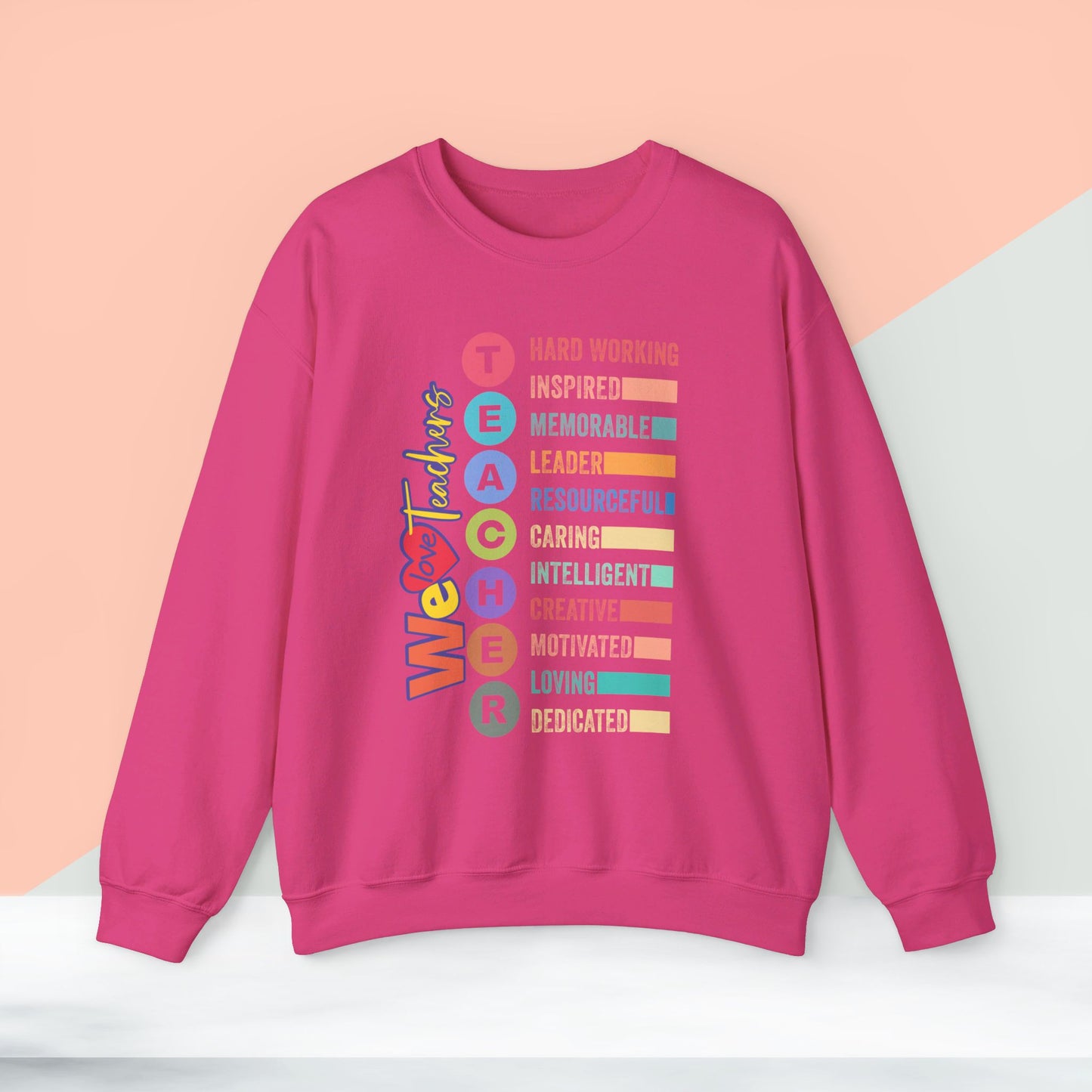 Back To school unisex heavy blend crewneck sweatshirt, We Love Teachers Sweatshirt,Teacher Back To school Sweatshirt. First Day Vibes Sweatshirt.