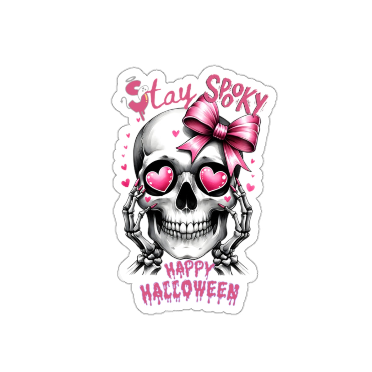 Stay spooky Happy Halloween Kiss-Cut Stickers, Spooky Boobe Kiss-Cut Stickers, Spooky Season Kiss-Cut Stickers, Cute Skeleton Halloween Kiss-Cut Stickers.