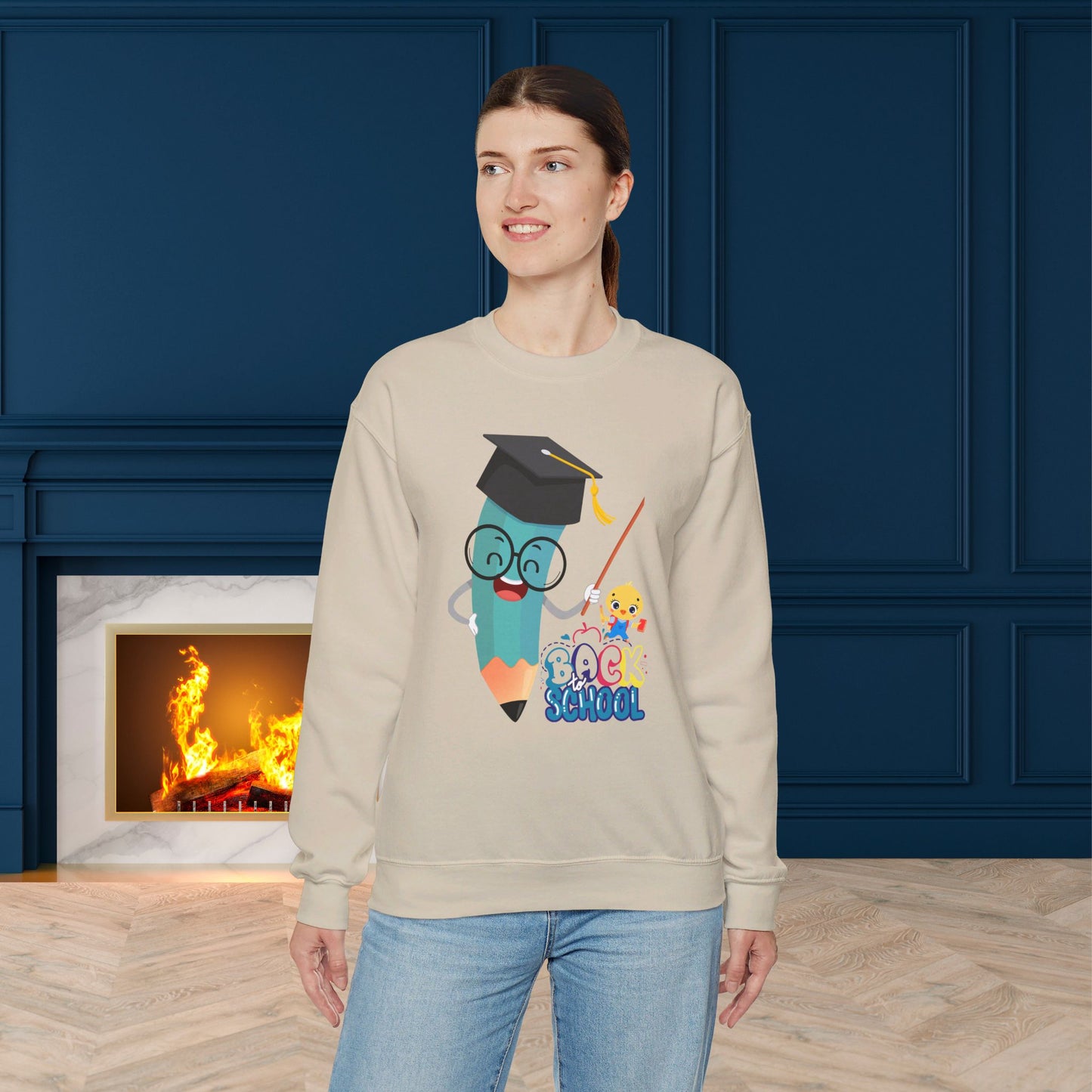 Back To school unisex heavy blend crewneck sweatshirt, We Love Teachers Sweatshirt,Teacher Back To school Sweatshirt. First Day Vibes Sweatshirt.