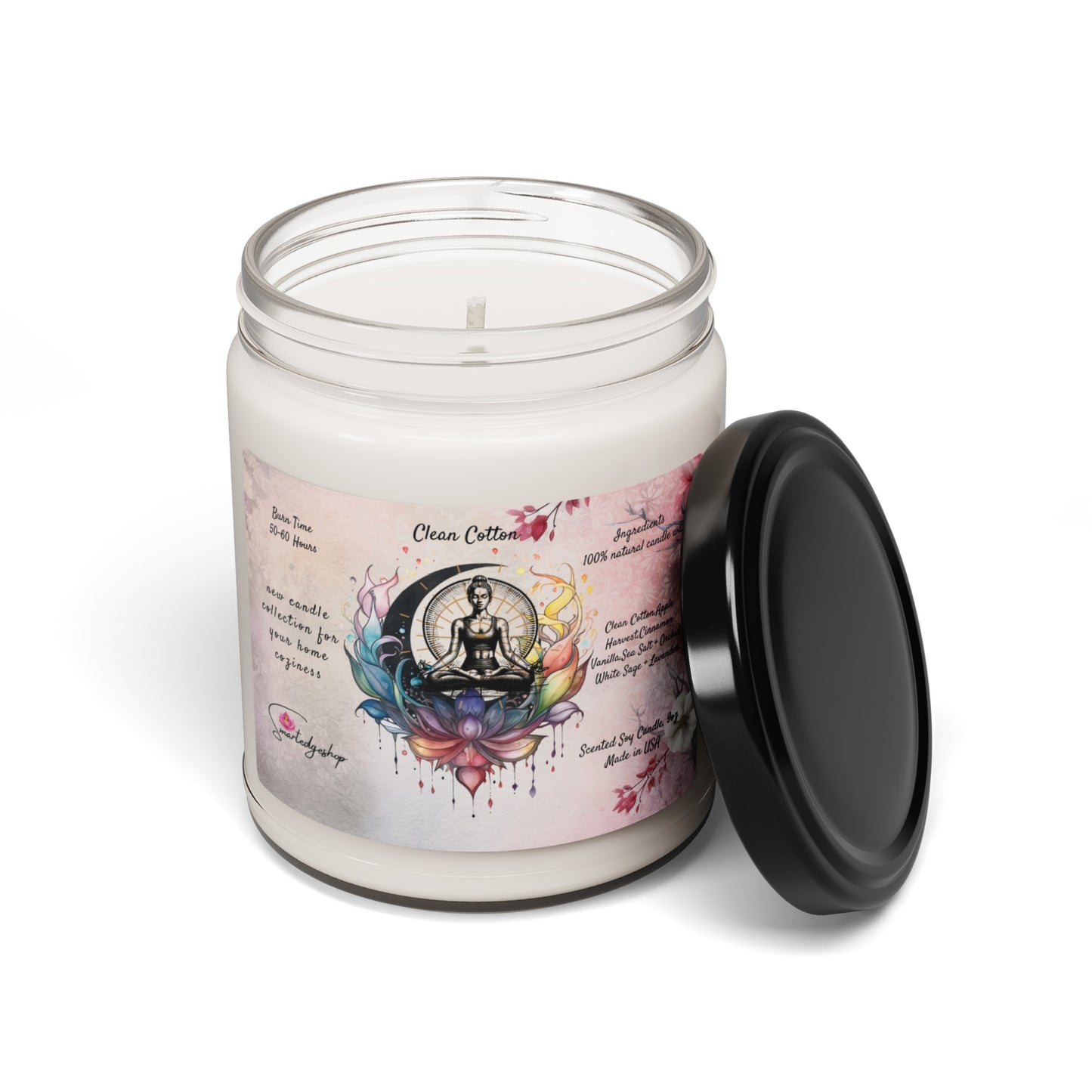 Yoga Scented Soy Candle, 9oz,Yoga , CuteCandle, Mindful Gift, Yoga lovers candle, Yoga Instructor Gift, Gift For Yoga lovers, Gift For Yogi.