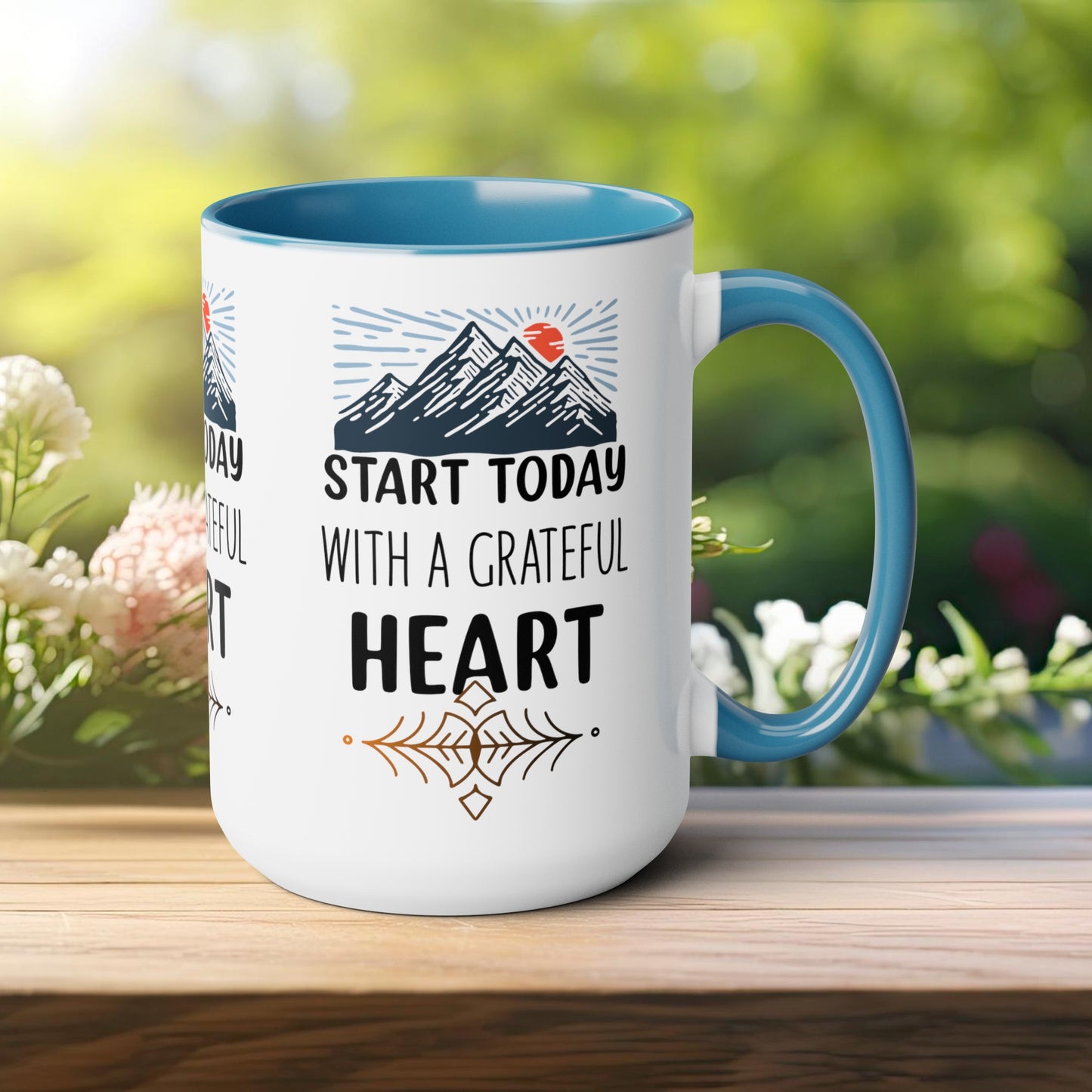 Start Today With A Grateful Heart Yoga coffee Mug, Yoga lovers Coffee mug, Yoga Instructor Gift, Gift For Yoga lover, Gift For Yogi.