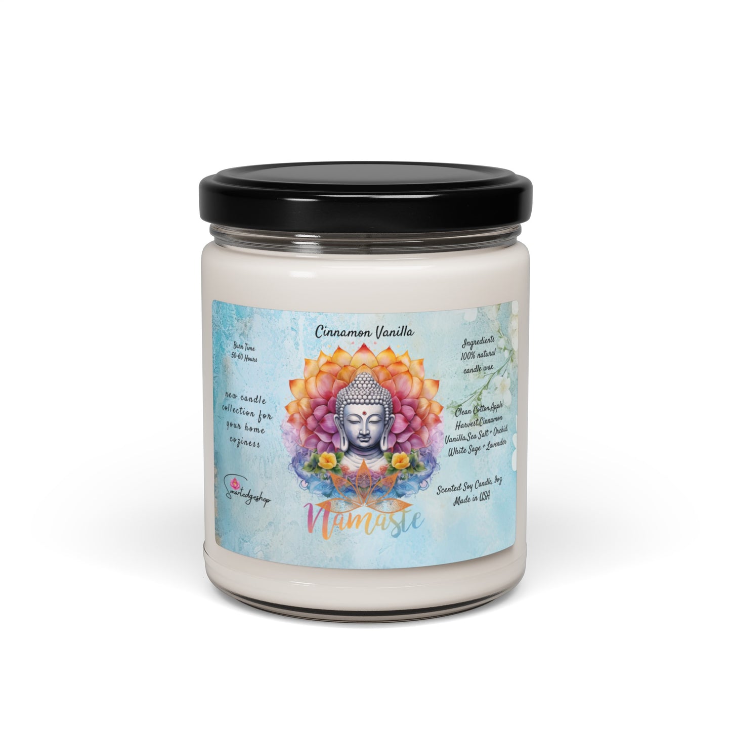 Namaste Yoga Scented Soy Candle, 9oz,Yoga , CuteCandle, Mindful Gift, Yoga lovers candle, Yoga Instructor Gift, Gift For Yoga lovers, Gift For Yogi.