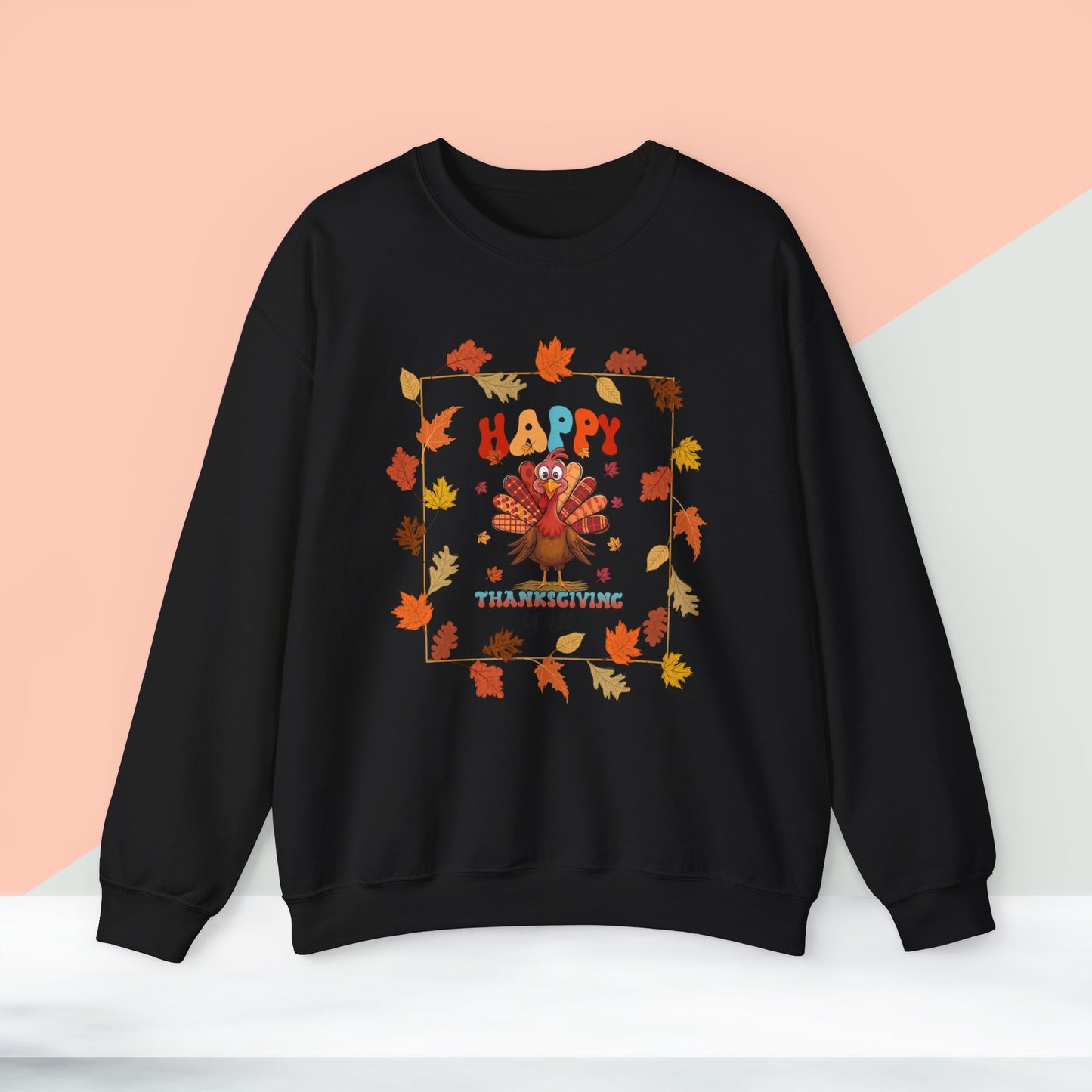 HappyThanksgiving Sweatshirt - Unisex Heavy Blend, Happy Thanksgiving2024 Sweatshirt, Thanksgiving Gift, Festive Sweatshirt.