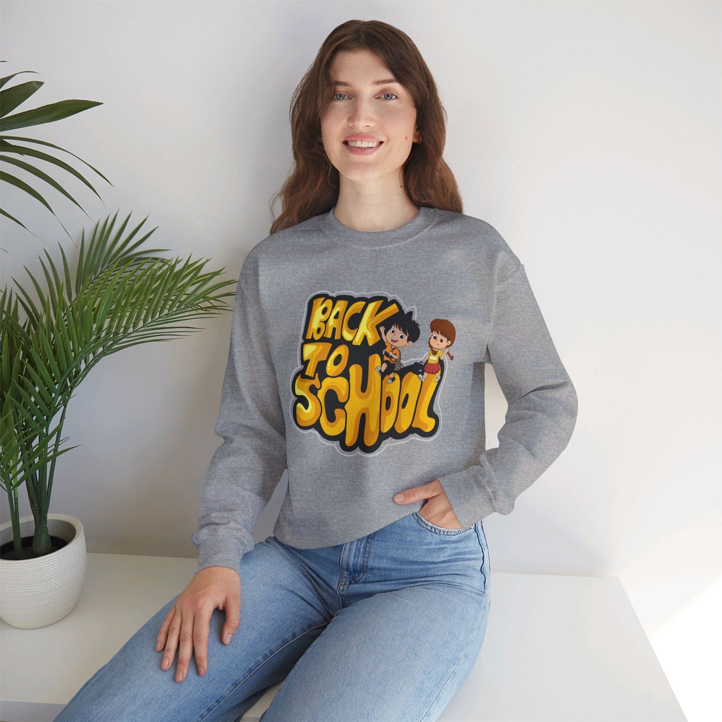 Back To school unisex heavy blend crewneck sweatshirt, We Love Teachers Sweatshirt,Teacher Back To school Sweatshirt. First Day Vibes Sweatshirt.