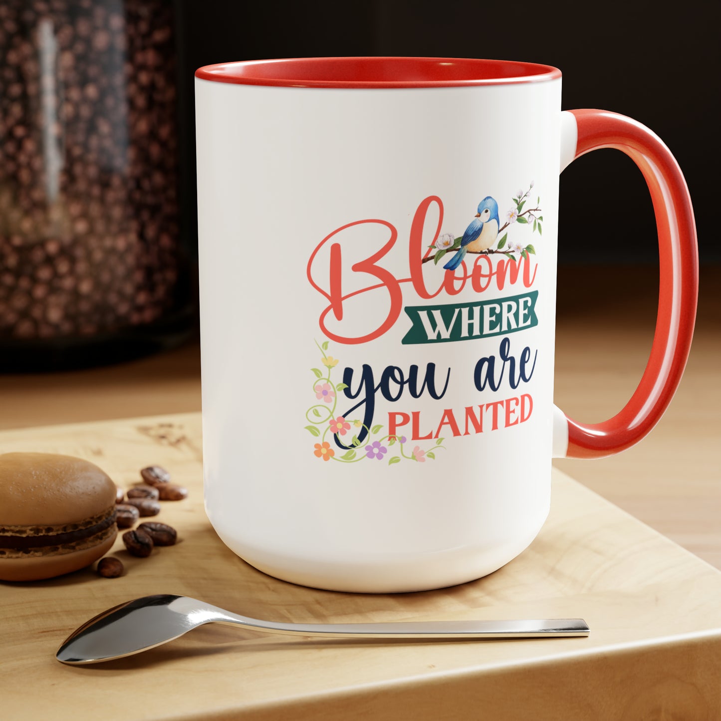 Spring time two-Tone Coffee Mugs, 15oz