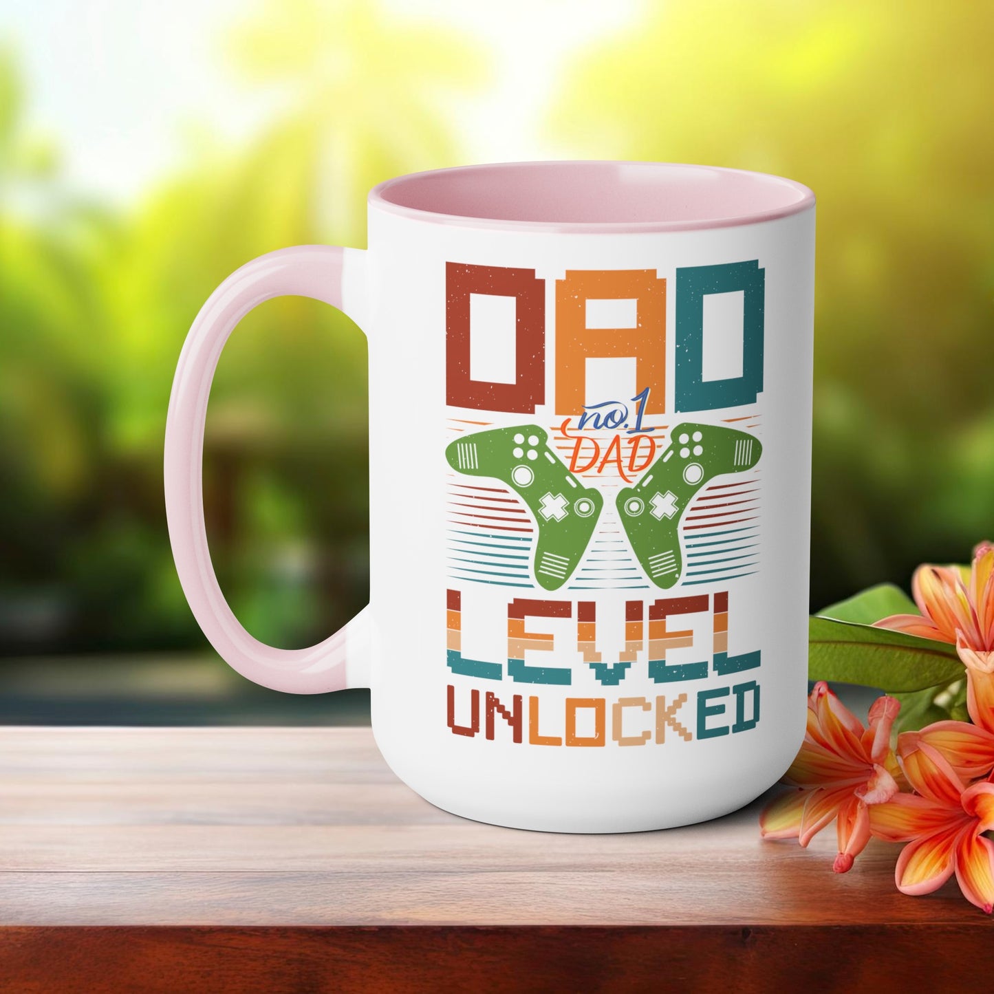 Happy father's dayTow-Tone Coffee Mug.15oz, Gift for Dad, Daddy's Coffee Mug