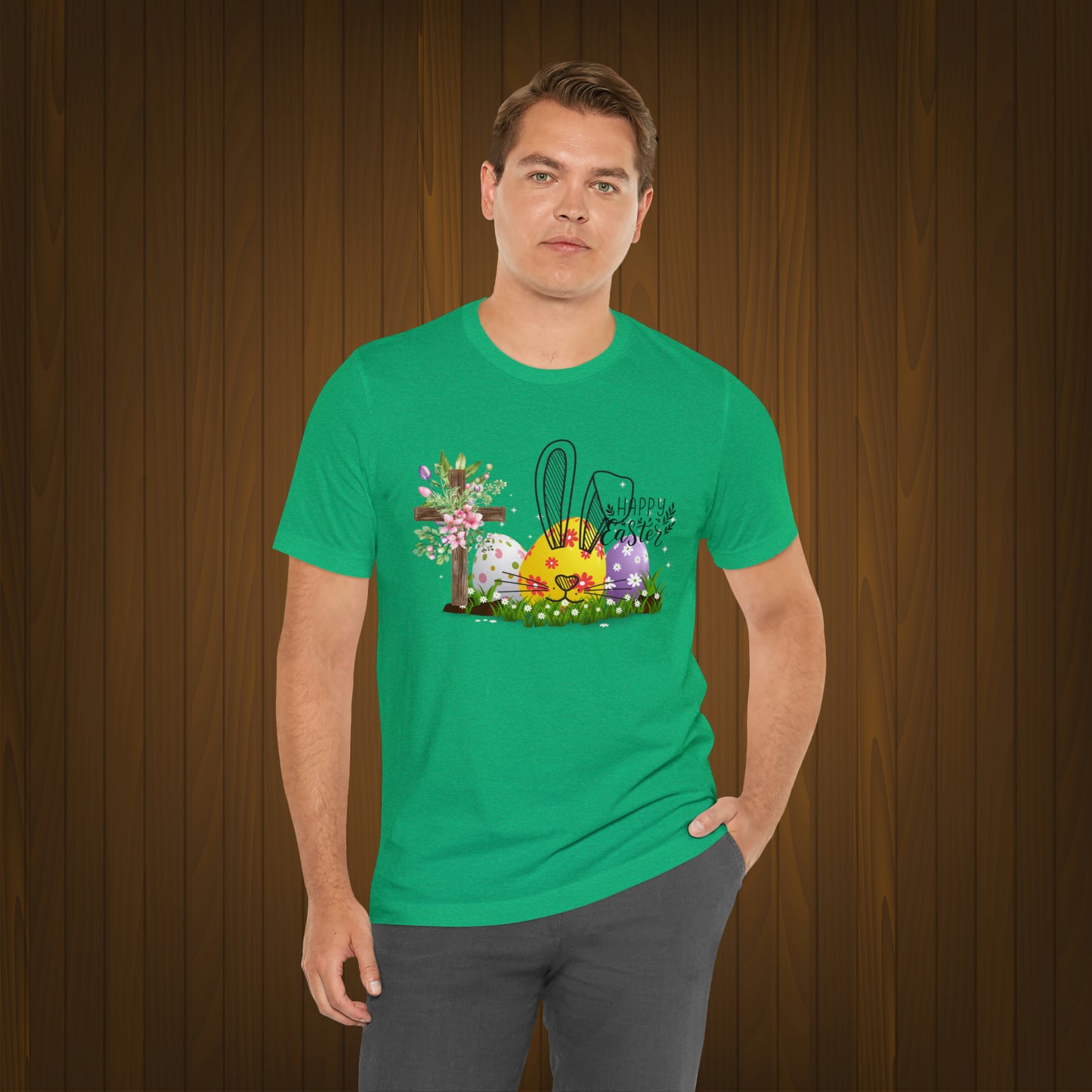 Happy Easter Unisex Jersey Short Sleeve Tee