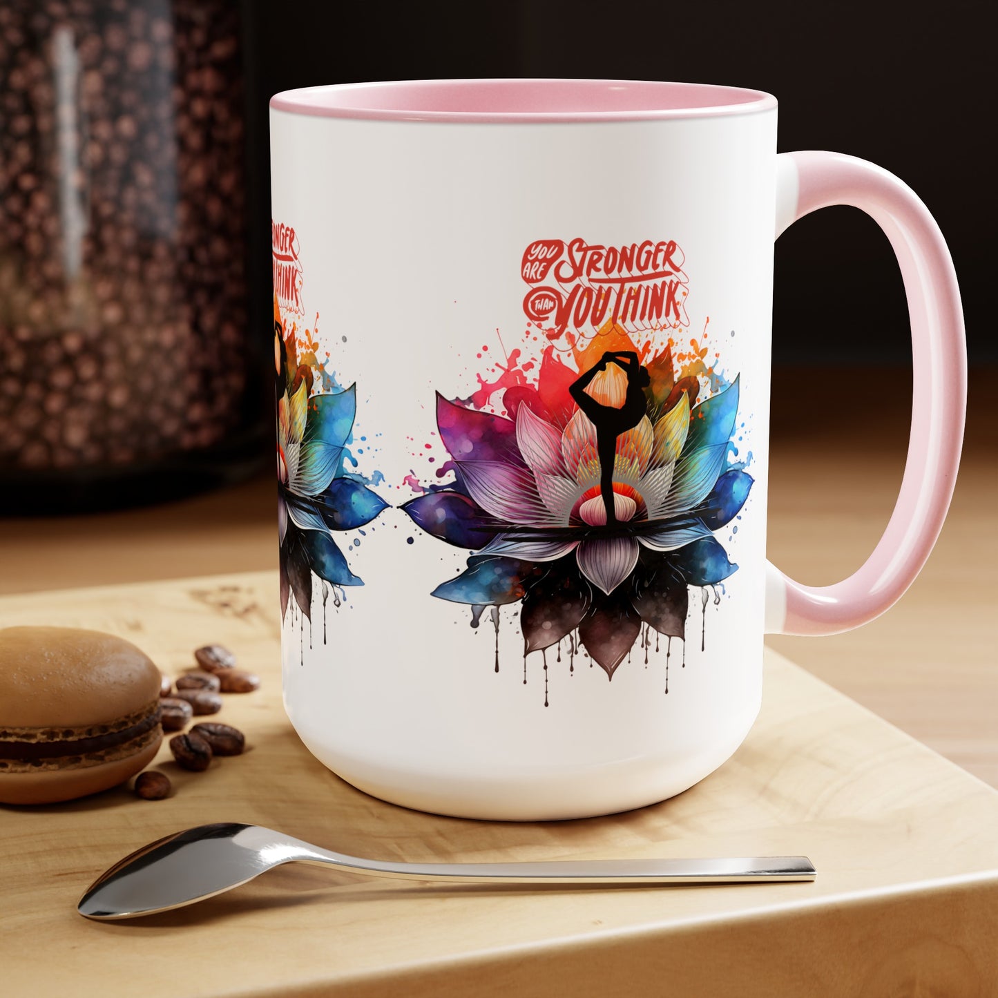 You Are stronger Then You Think Yoga Coffee Mug, Cute Yoga Coffee Mug, Yoga lovers Coffee Mug, Yoga Instructor Gift, Gift For Yoga lover, Gift For Yogi.