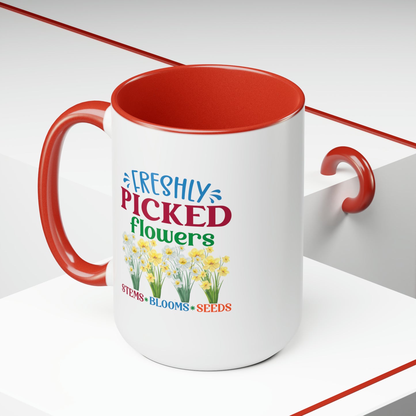Spring time two-Tone Coffee Mugs, 15oz