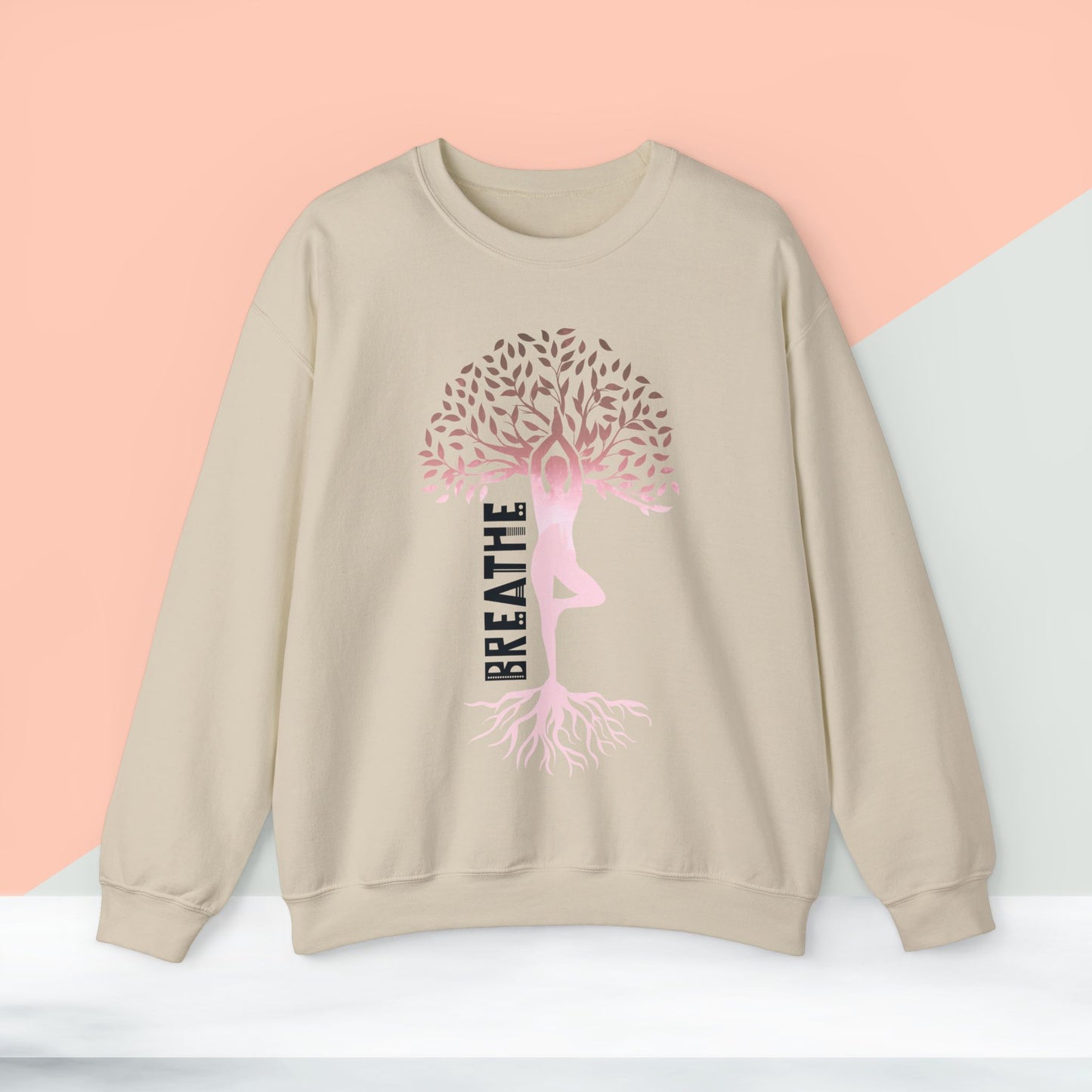 Breathe Yoga unisex heavy blend crewneck sweatshirt,Yoga workout Sweatshirt,Yoga lovers Sweatshirt, Yoga Instructor Gift, Gym Sweatshirt, Gift For Yoga lovers, Gift For Yogi.