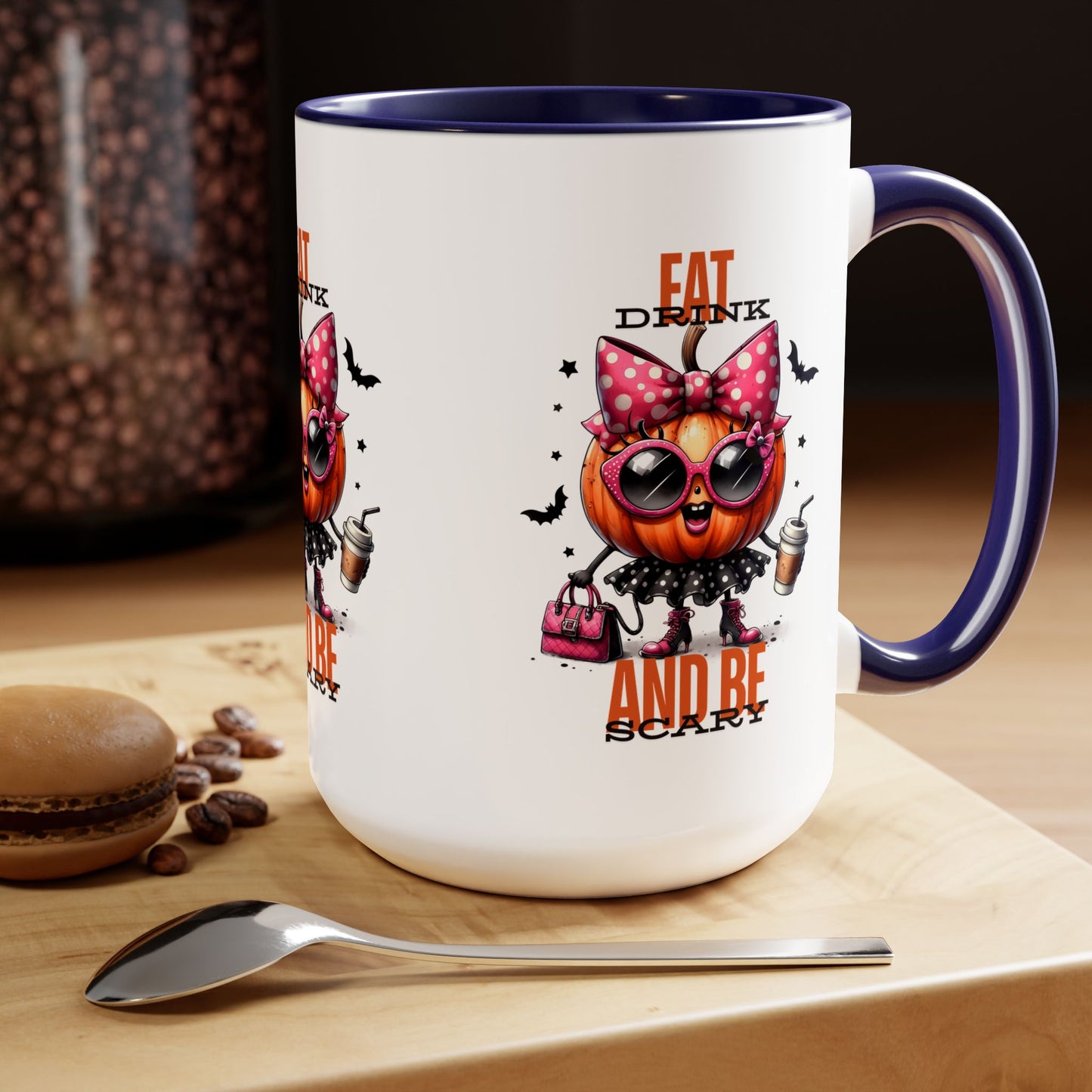 Eat Drink And Be Scary Halloween Coffee Mug, Let's Go Halloween Coffee Mug, Trick or Treat Halloween Coffee Mug, Cute Skeleton Coffee Mug, Spooky Season Halloween Coffee Mug.