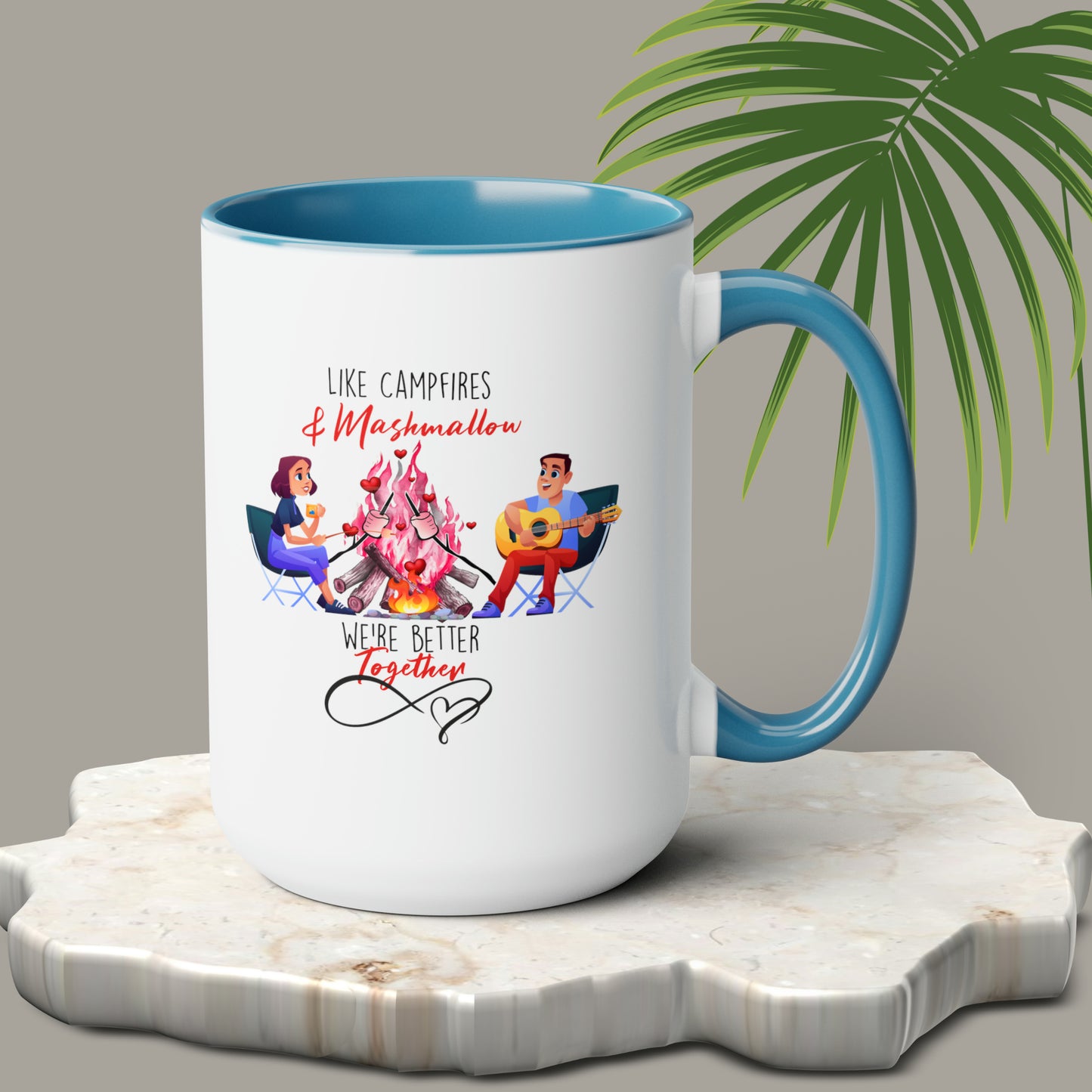 Happy valentines day Two-Tone Coffee Mugs, 15oz