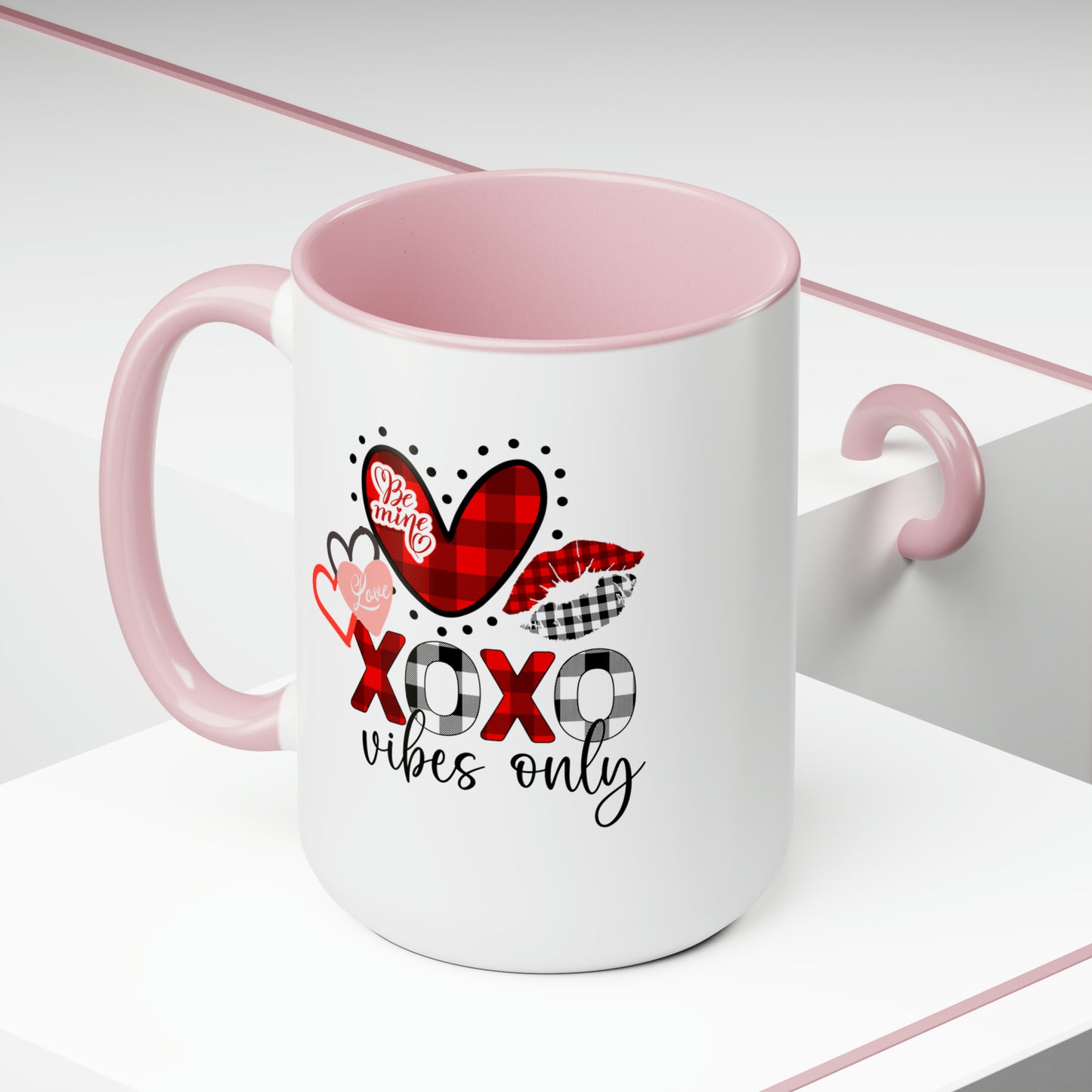 Happy valentines day Two-Tone Coffee Mugs, 15oz