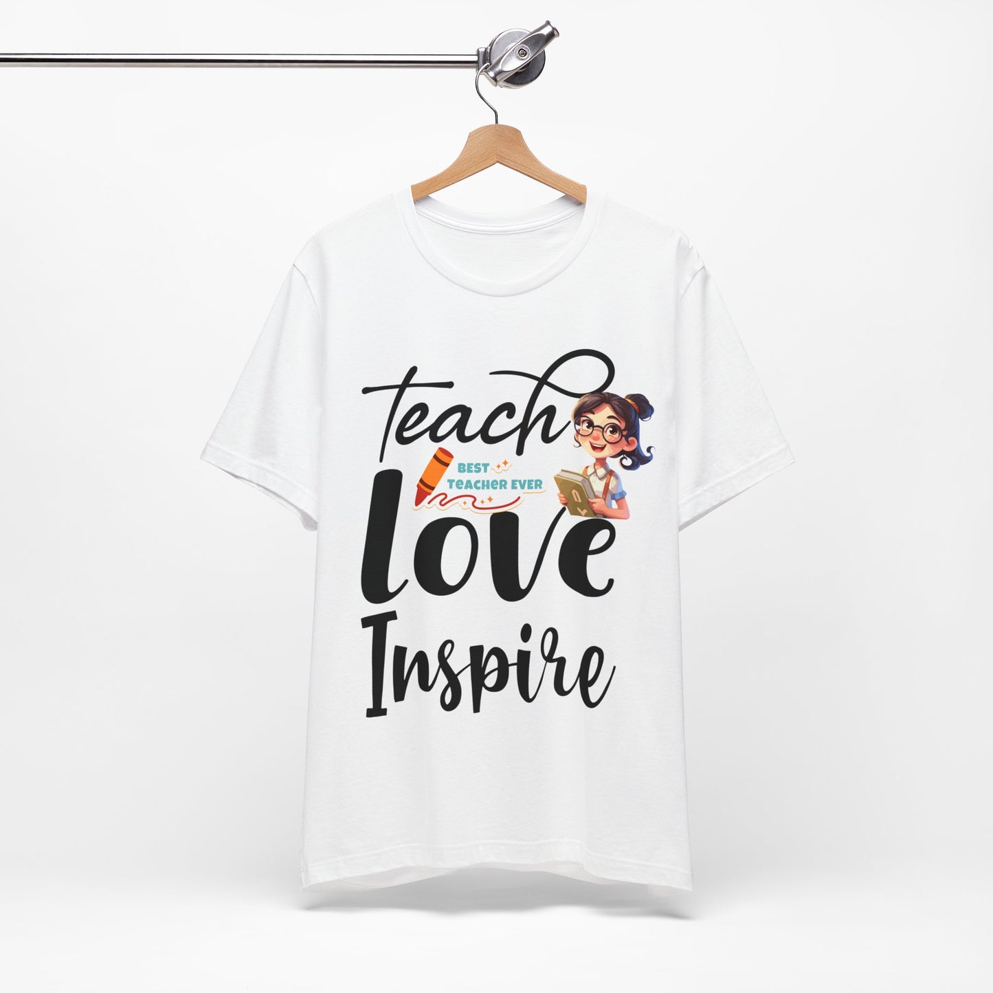 Teach Love Inspire T-shirt, Hello Teacher T-Shirt, Back To School T-Shirt, Teach Love Inspire Teacher Shirt, Teacher Back To school unisex jersey short sleeve.First Day Vibes T-Shirt.