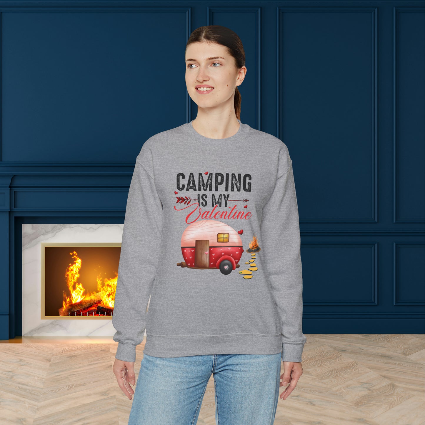 Happy valentines day Unisex Heavy Blend™ Crewneck Sweatshirt