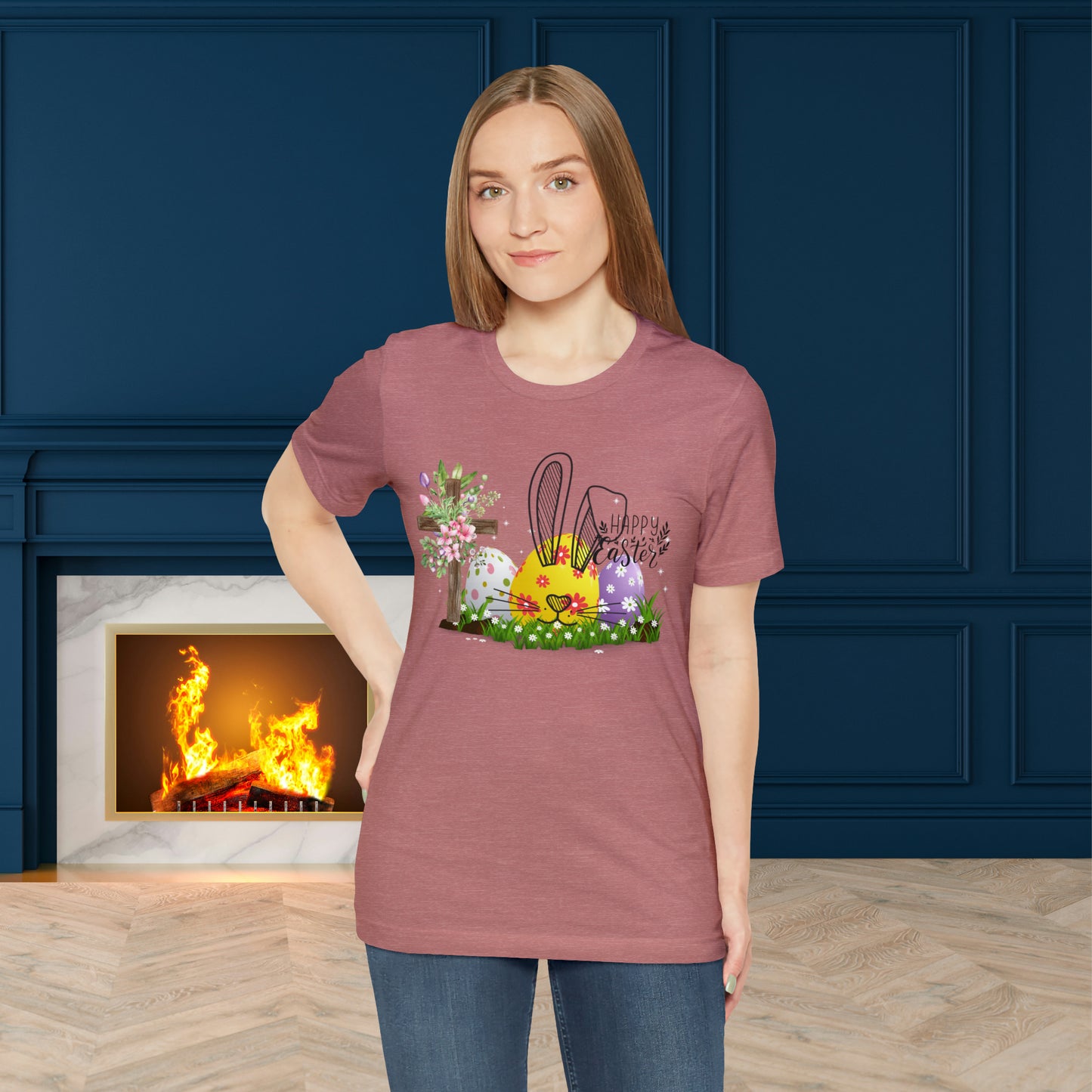Happy Easter Unisex Jersey Short Sleeve Tee